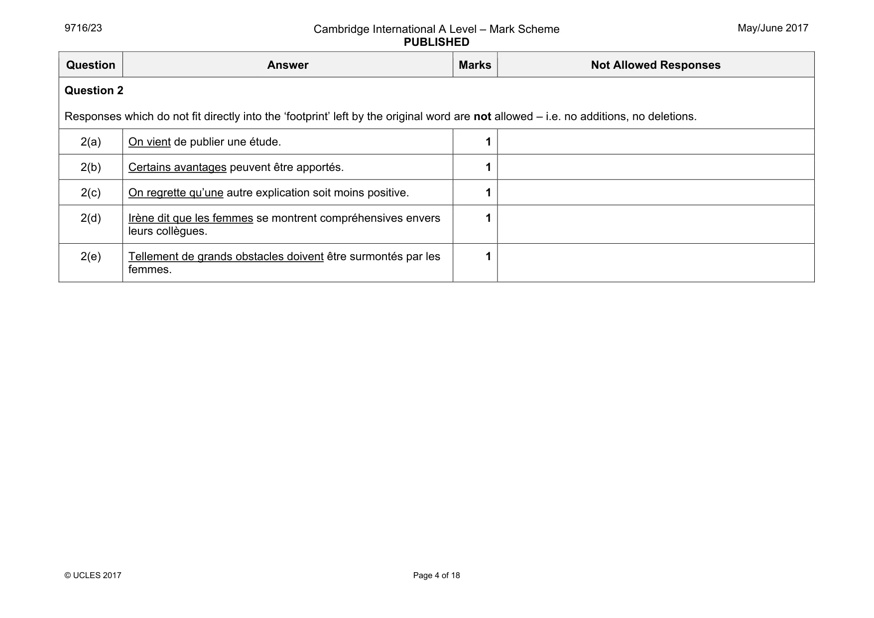 Mark scheme, page 4 of 18