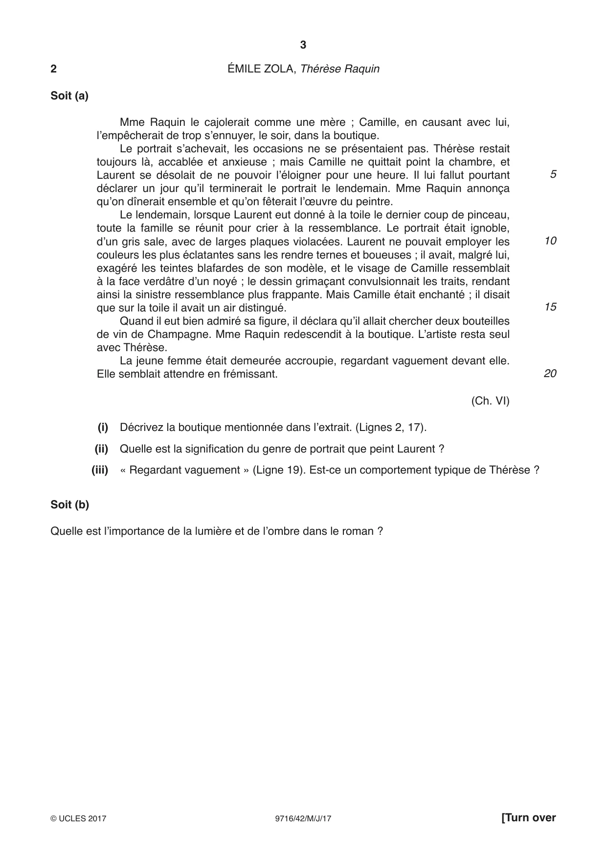 Cambridge A Level French (A Level only) 9716 2017 May/June Paper 4 · Variant 2 question paper, page 3 of 8