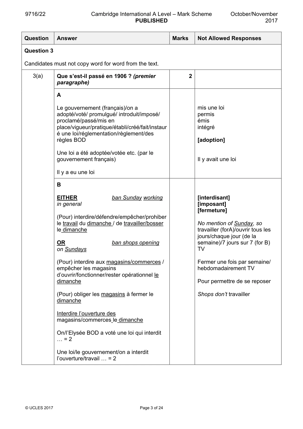 Mark scheme, page 3 of 24