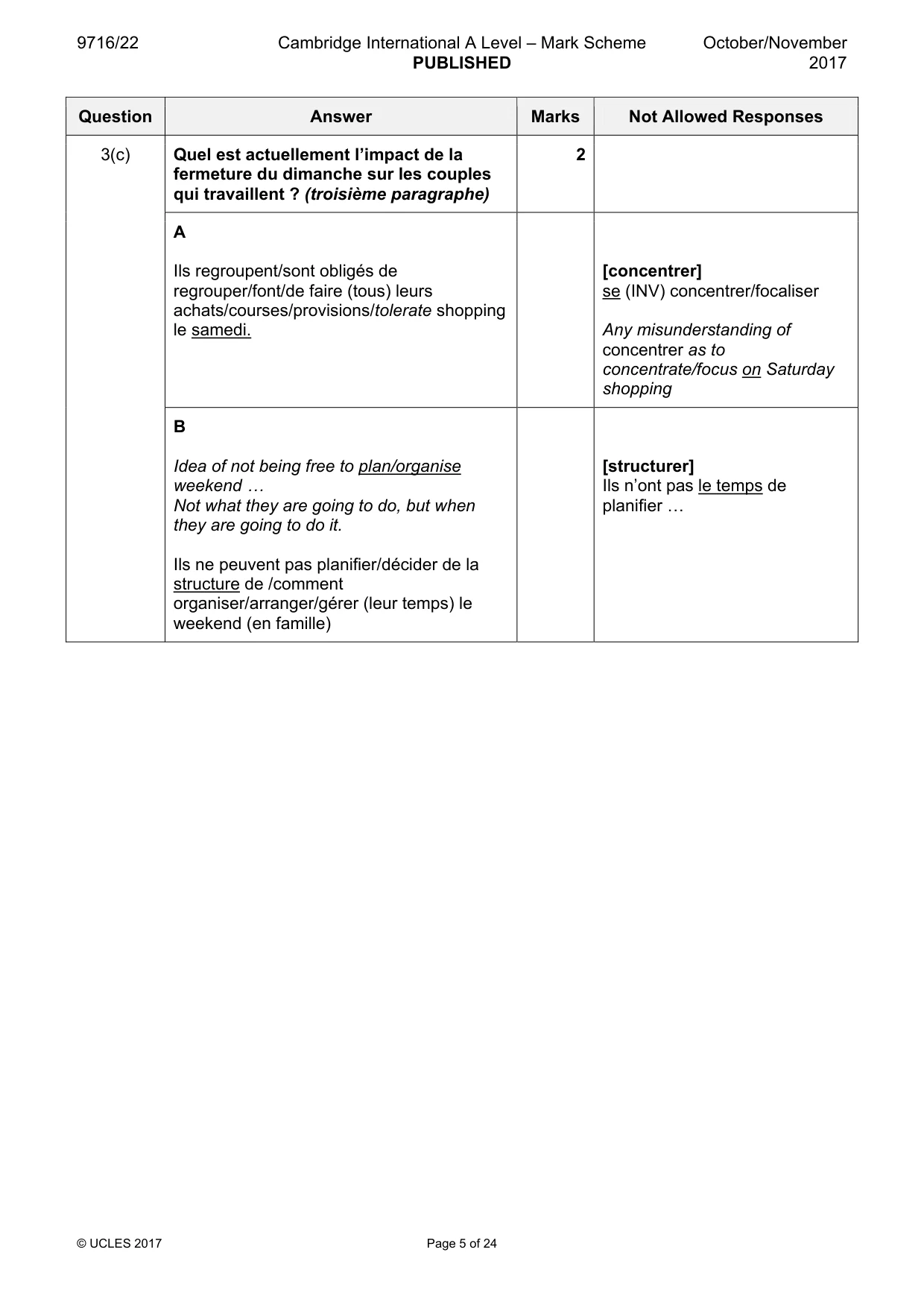 Mark scheme, page 5 of 24