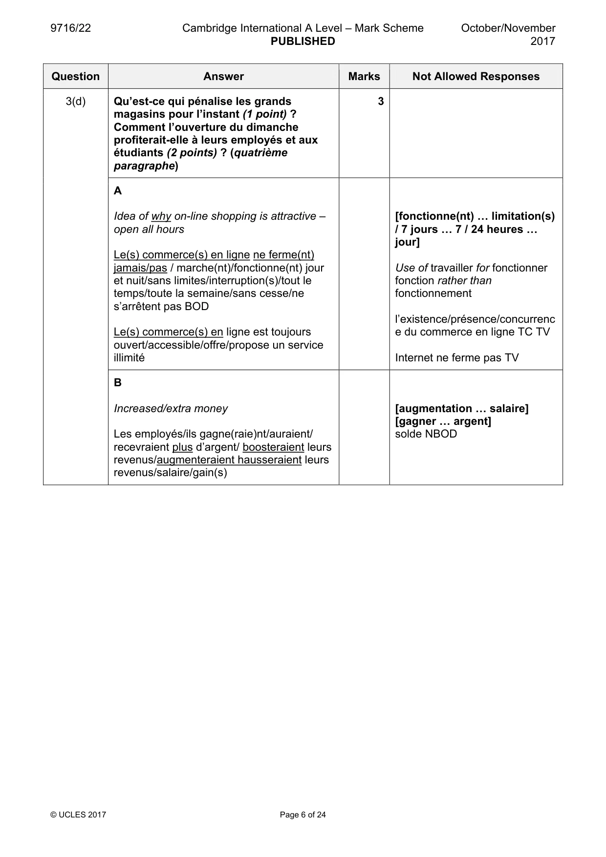 Mark scheme, page 6 of 24