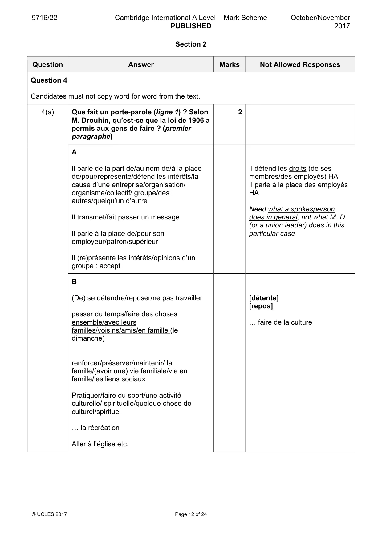 Mark scheme, page 12 of 24