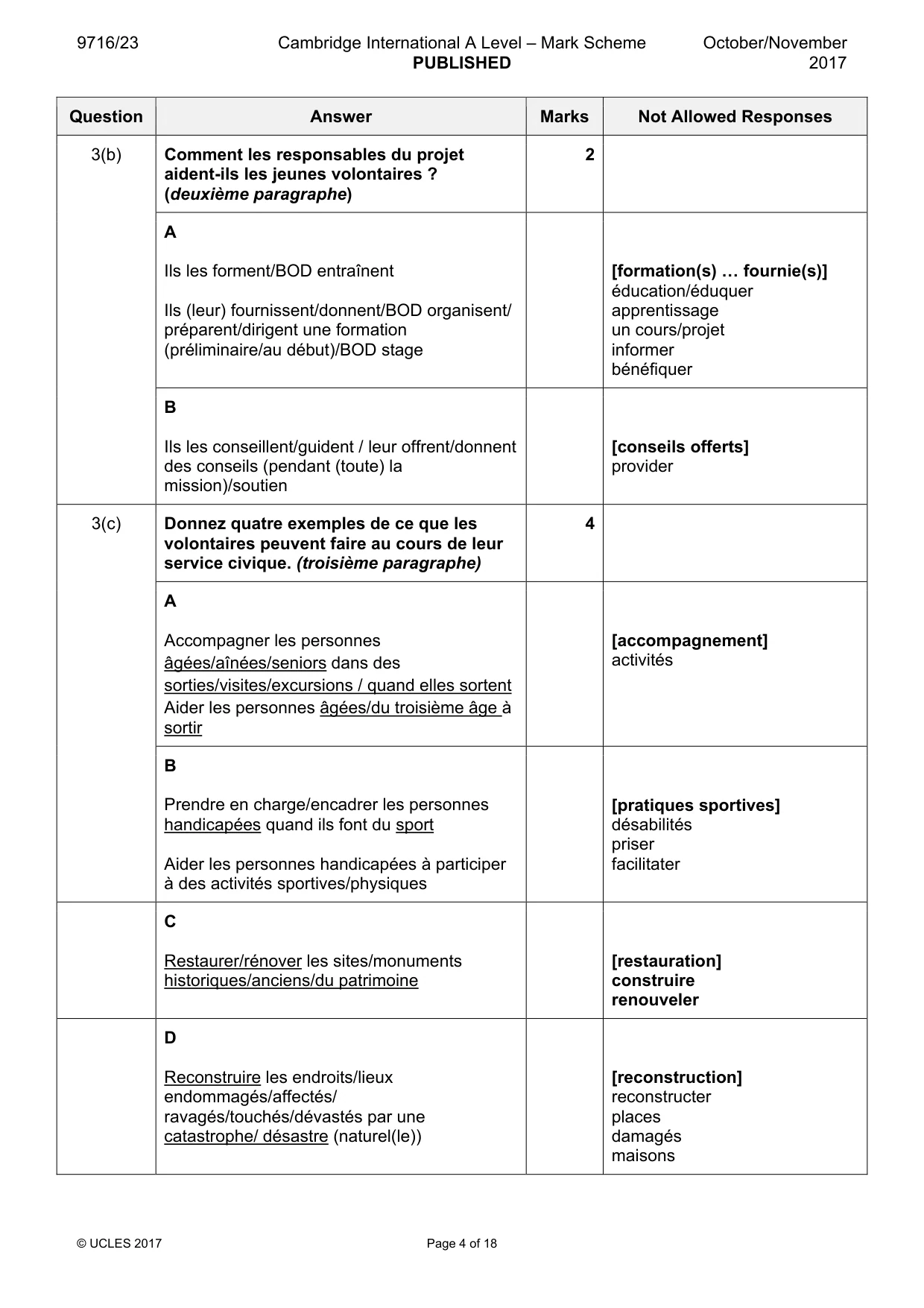 Mark scheme, page 4 of 18