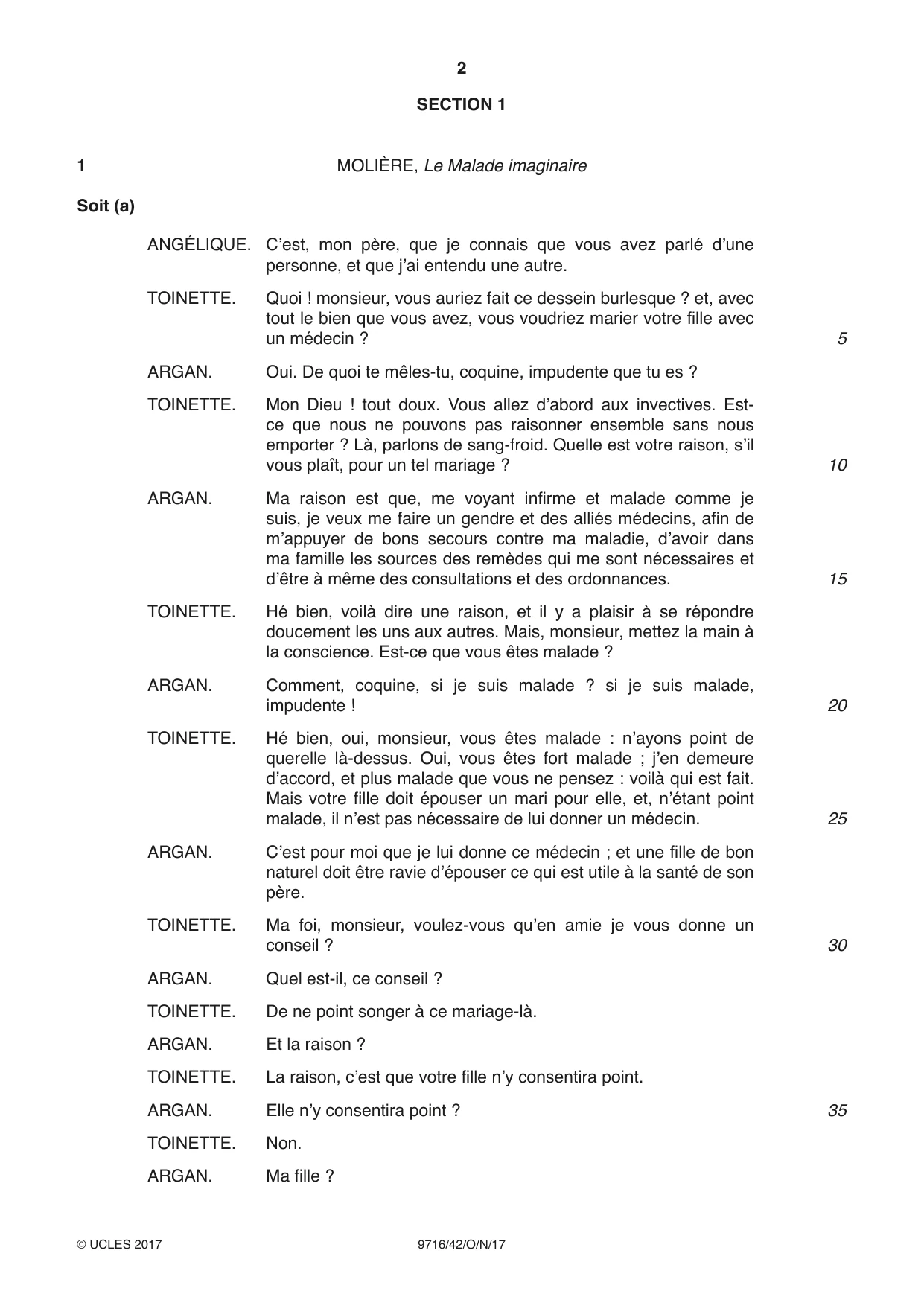 Cambridge A Level French (A Level only) 9716 2017 Oct/Nov Paper 4 · Variant 2 question paper, page 2 of 12