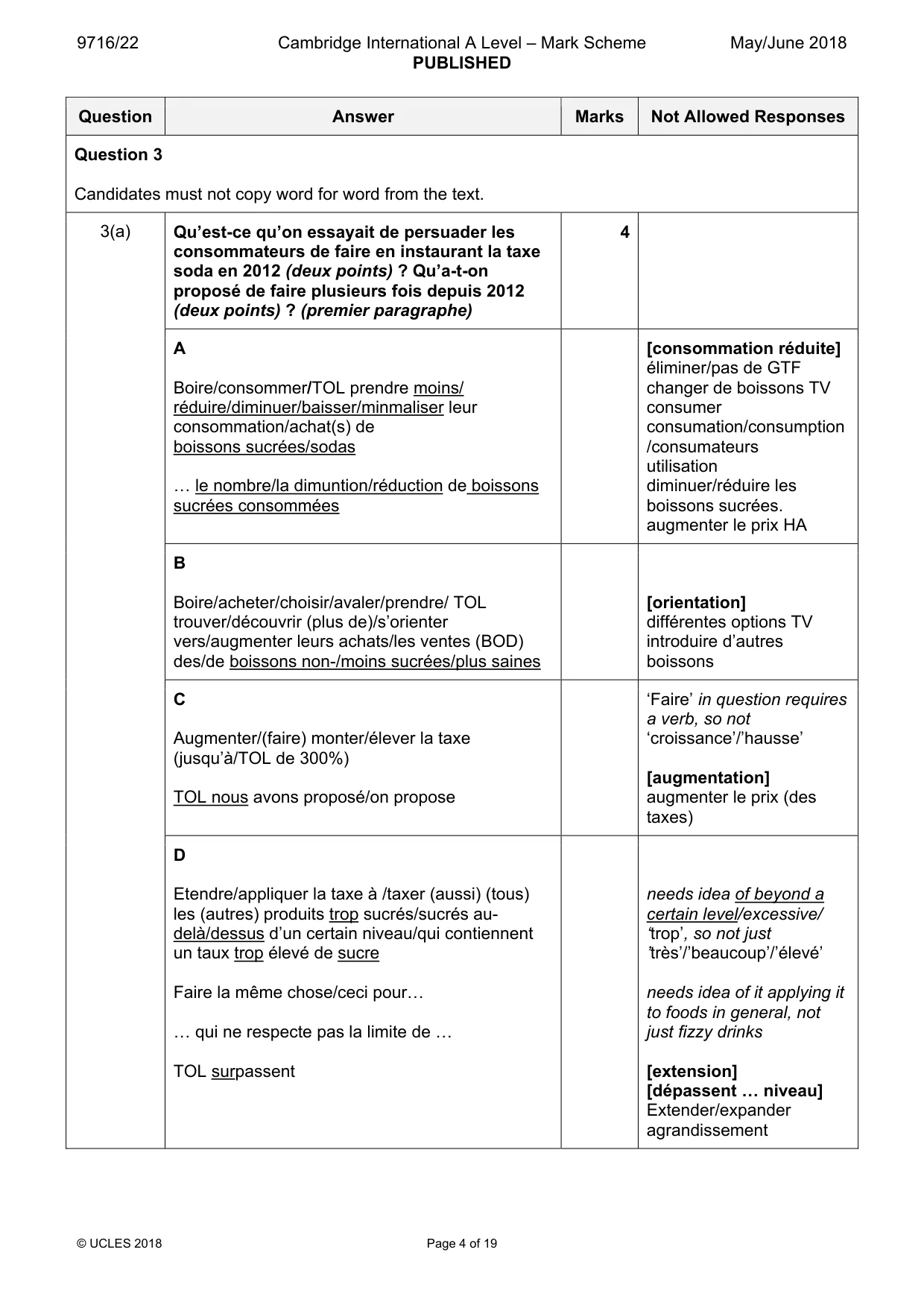 Mark scheme, page 4 of 19