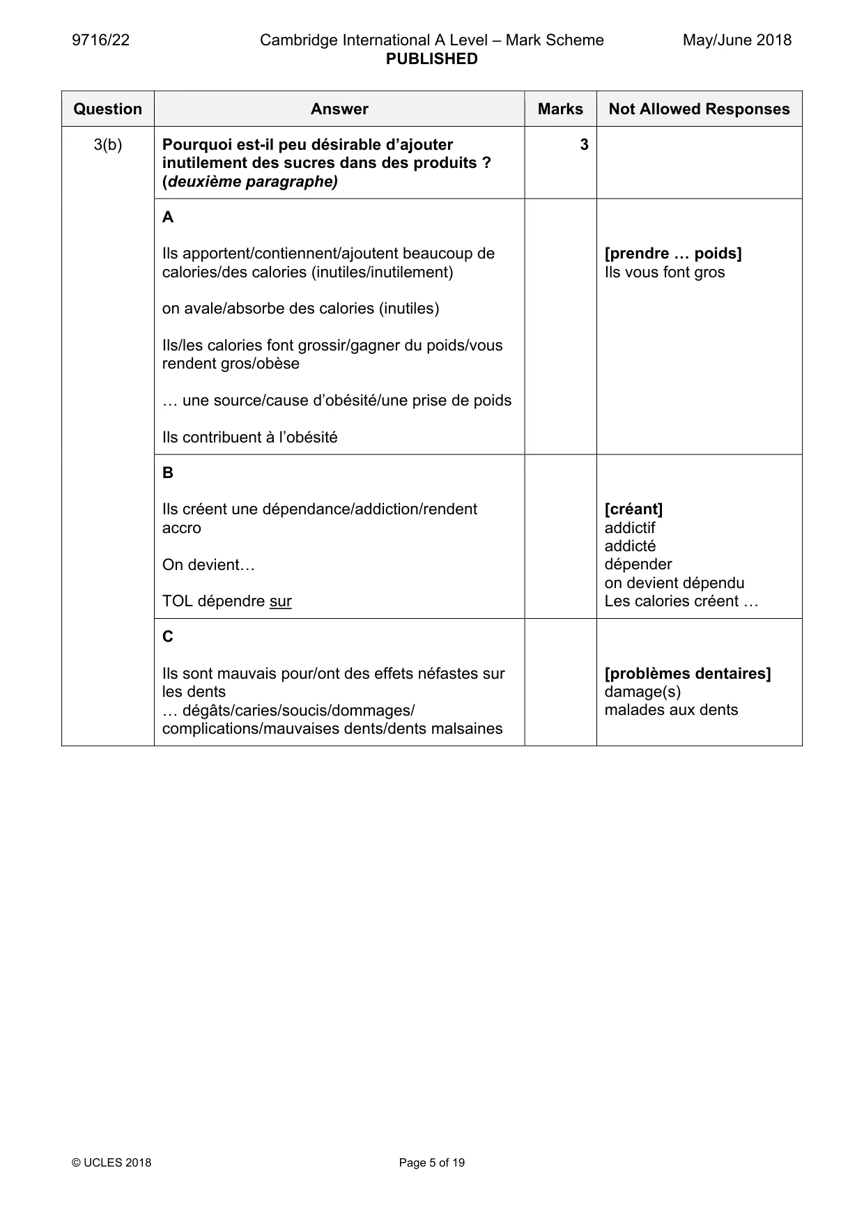 Mark scheme, page 5 of 19