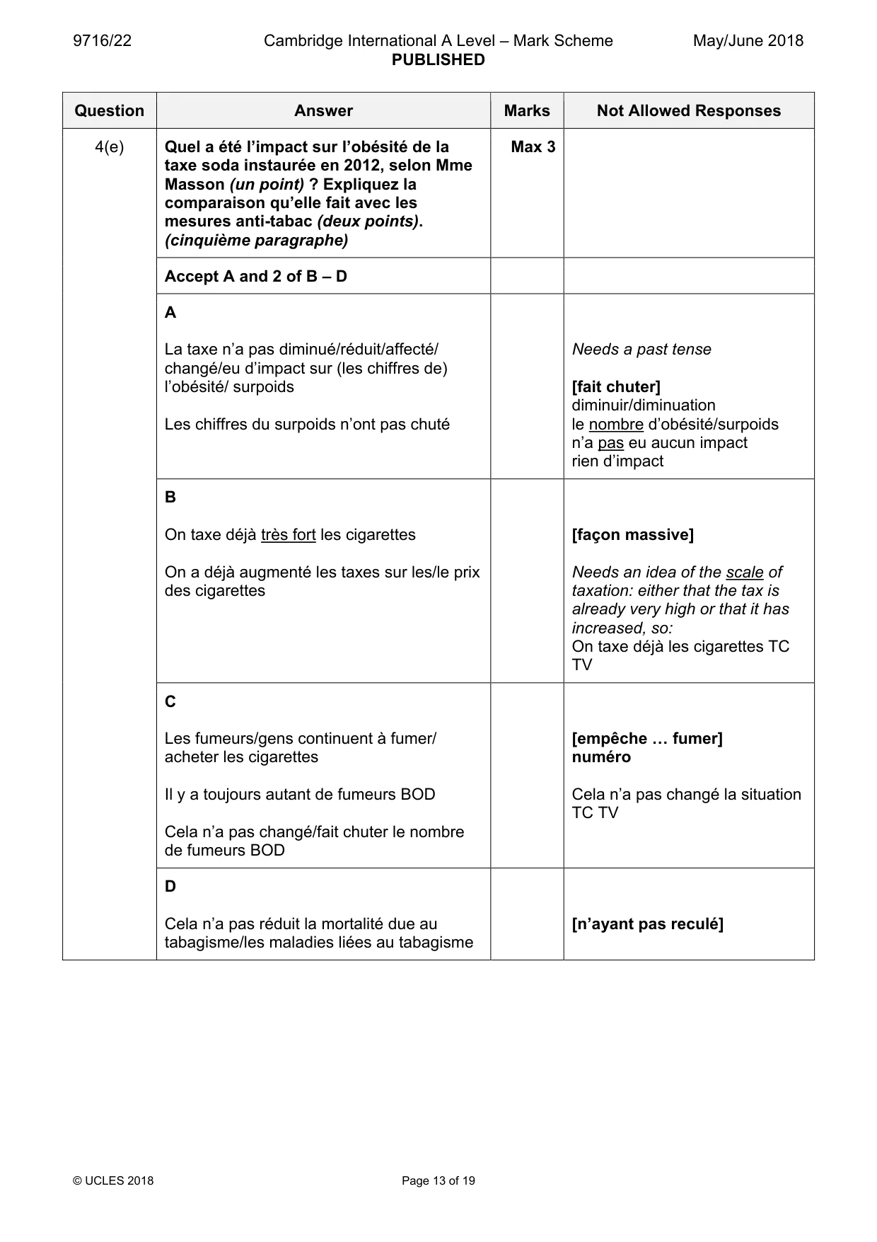 Mark scheme, page 13 of 19