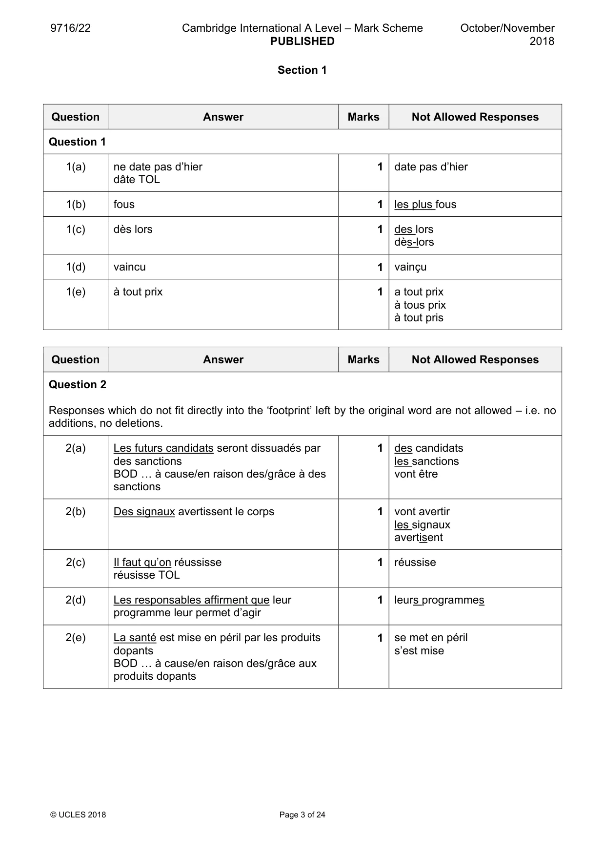 Mark scheme, page 3 of 24