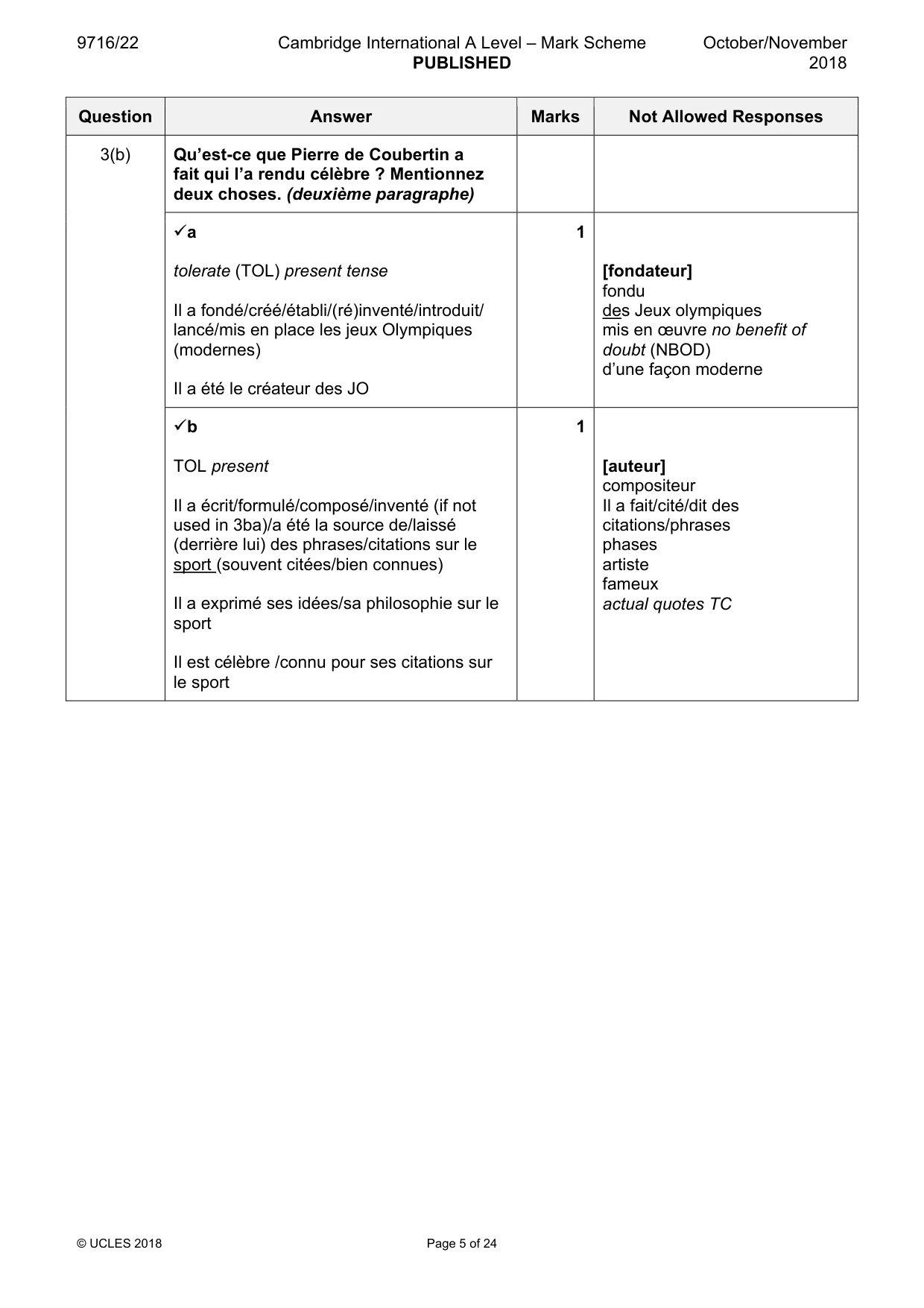 Mark scheme, page 5 of 24