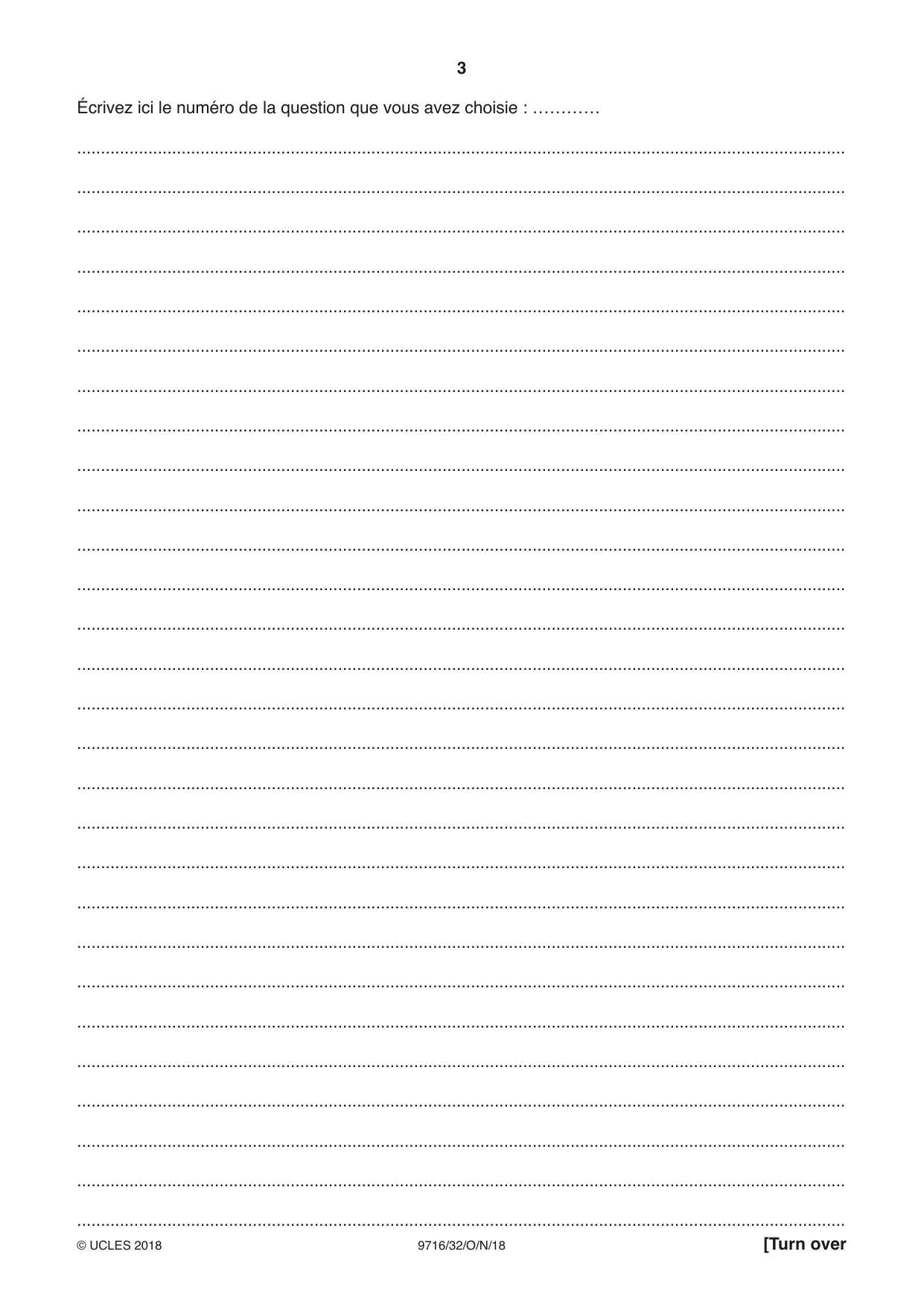 Cambridge A Level French (A Level only) 9716 2018 Oct/Nov Paper 3 · Variant 2 question paper, page 3 of 8