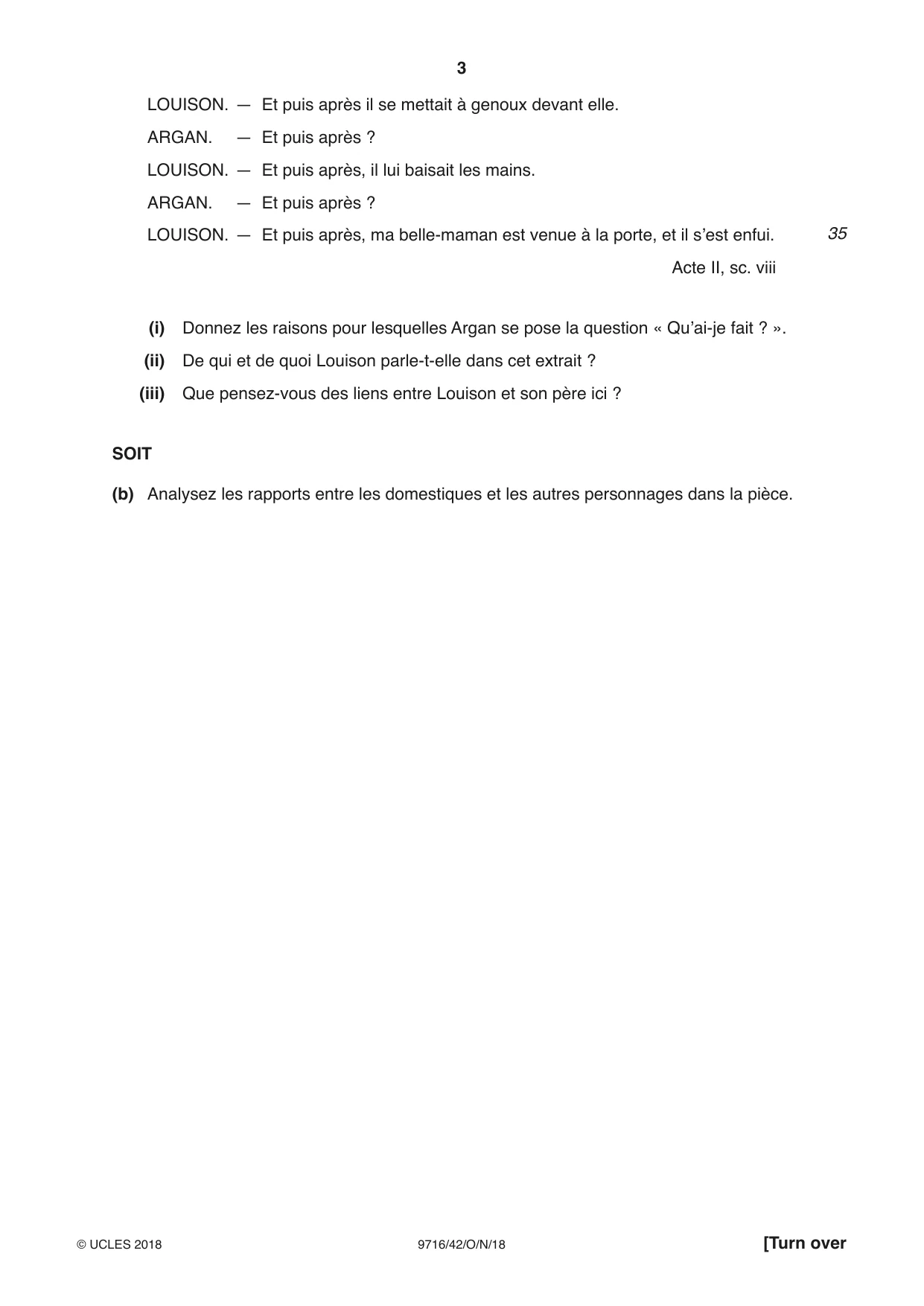 Cambridge A Level French (A Level only) 9716 2018 Oct/Nov Paper 4 · Variant 2 question paper, page 3 of 12