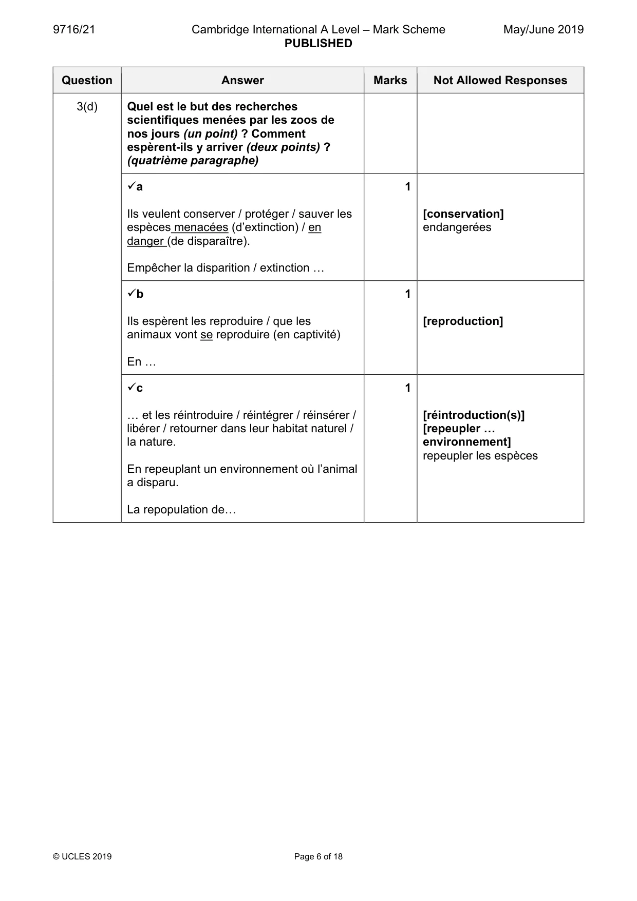 Mark scheme, page 6 of 18