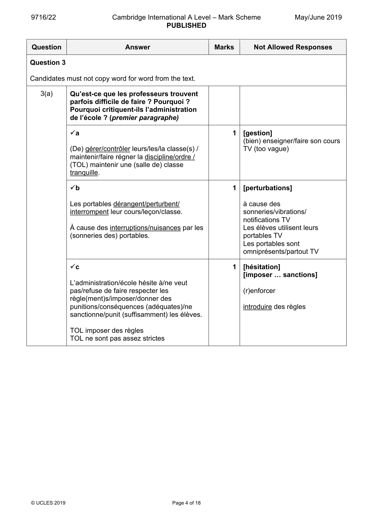 Mark scheme, page 4 of 18