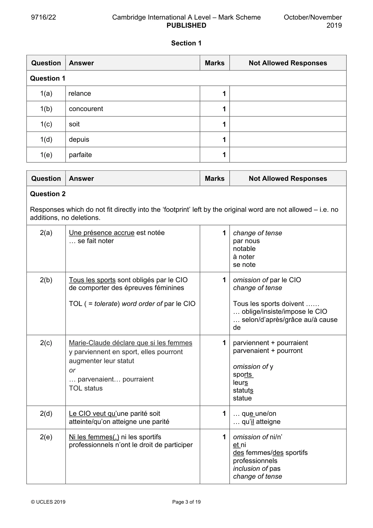 Mark scheme, page 3 of 19
