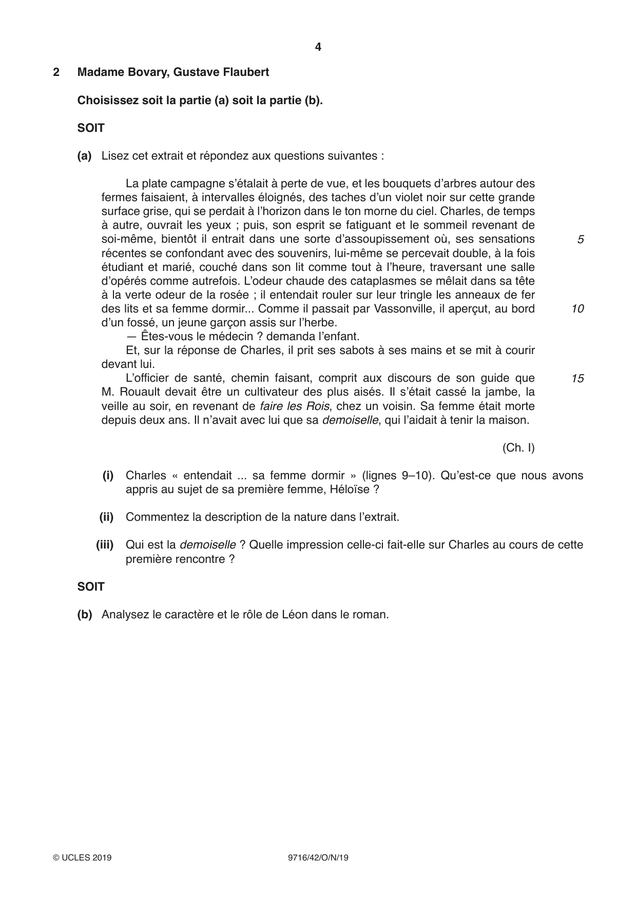 Cambridge A Level French (A Level only) 9716 2019 Oct/Nov Paper 4 · Variant 2 question paper, page 4 of 8