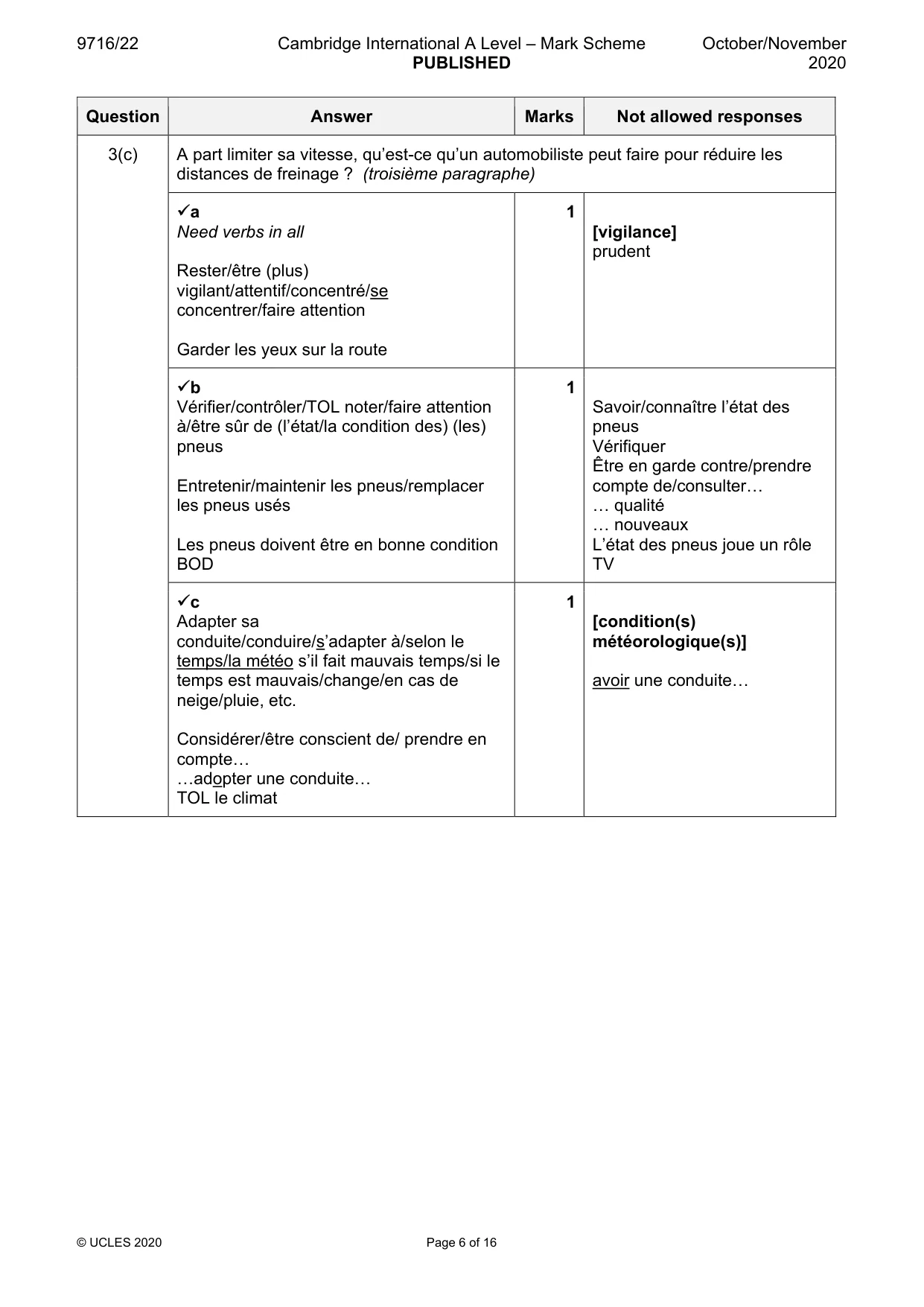 Mark scheme, page 6 of 16
