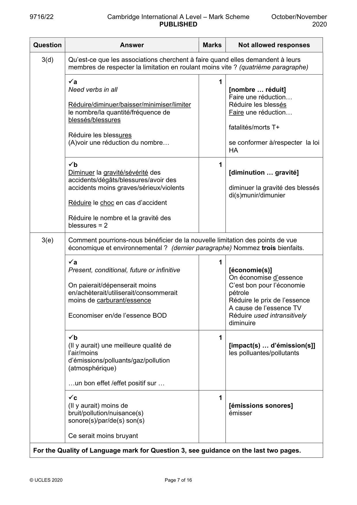 Mark scheme, page 7 of 16