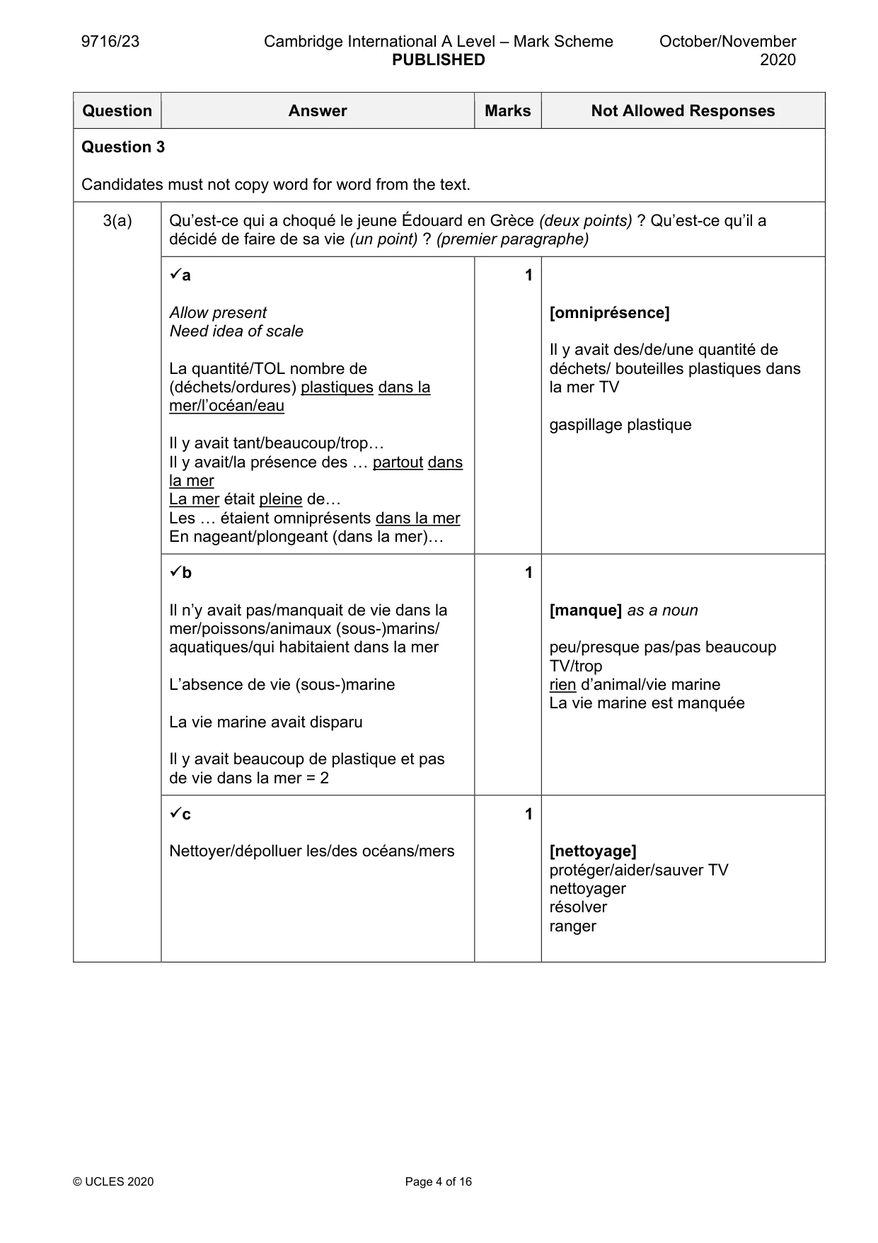 Mark scheme, page 4 of 16