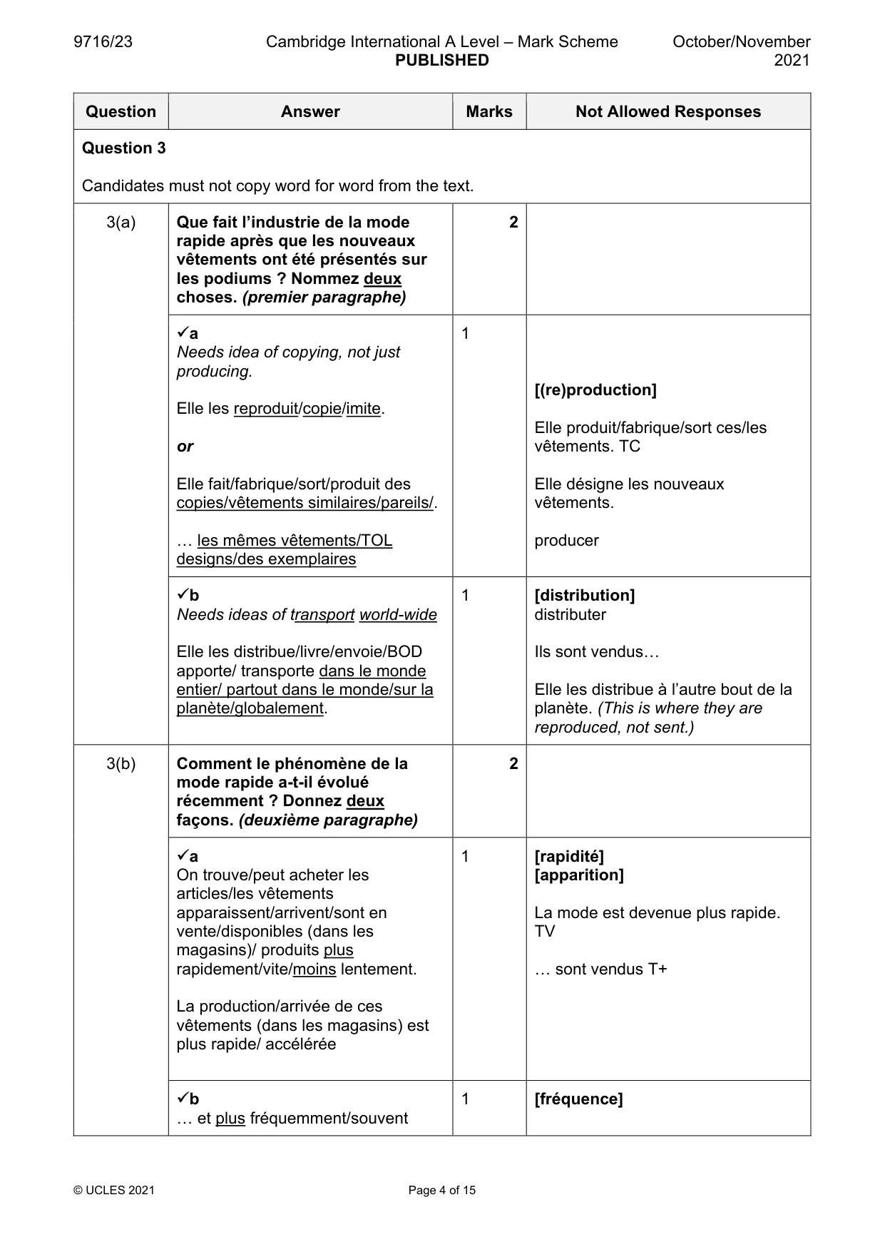 Mark scheme, page 4 of 15