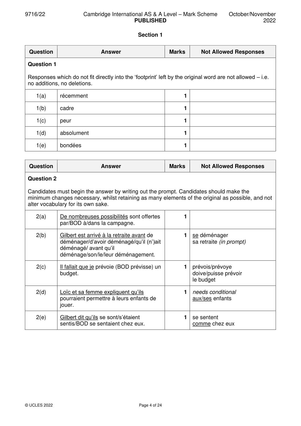 Mark scheme, page 4 of 24