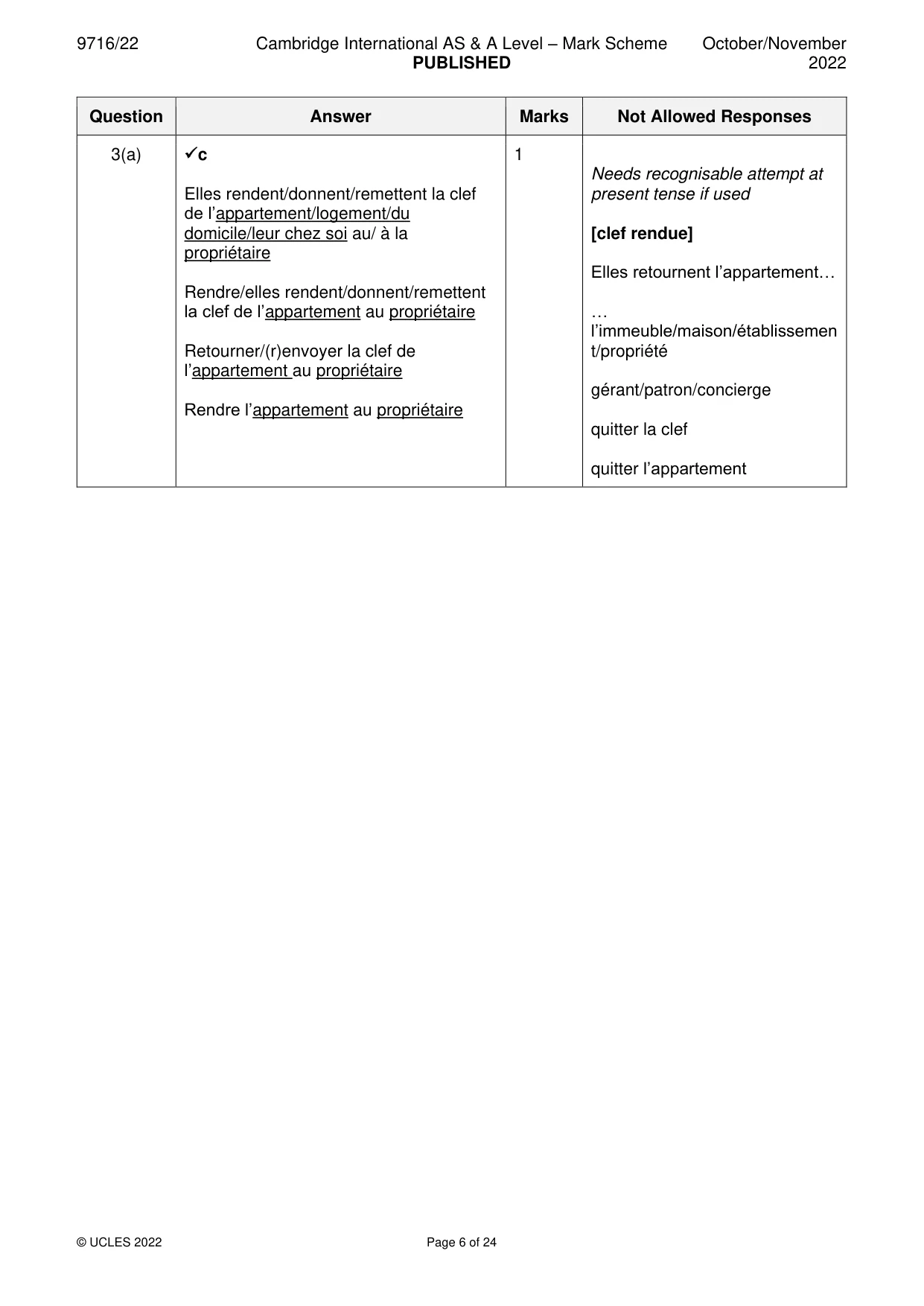 Mark scheme, page 6 of 24