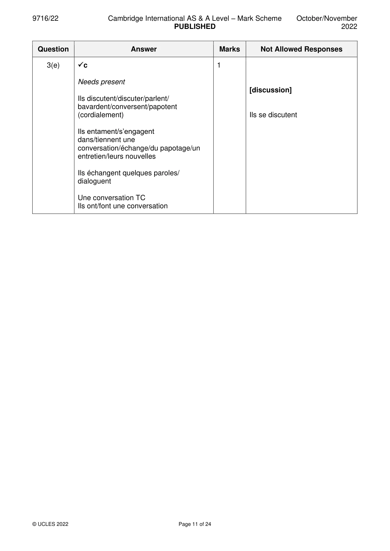 Mark scheme, page 11 of 24