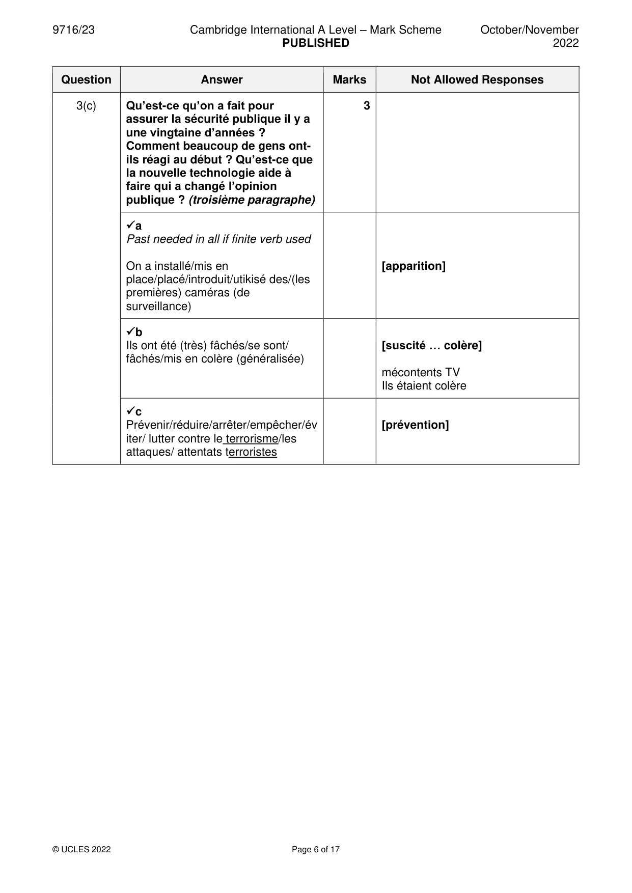 Mark scheme, page 6 of 17