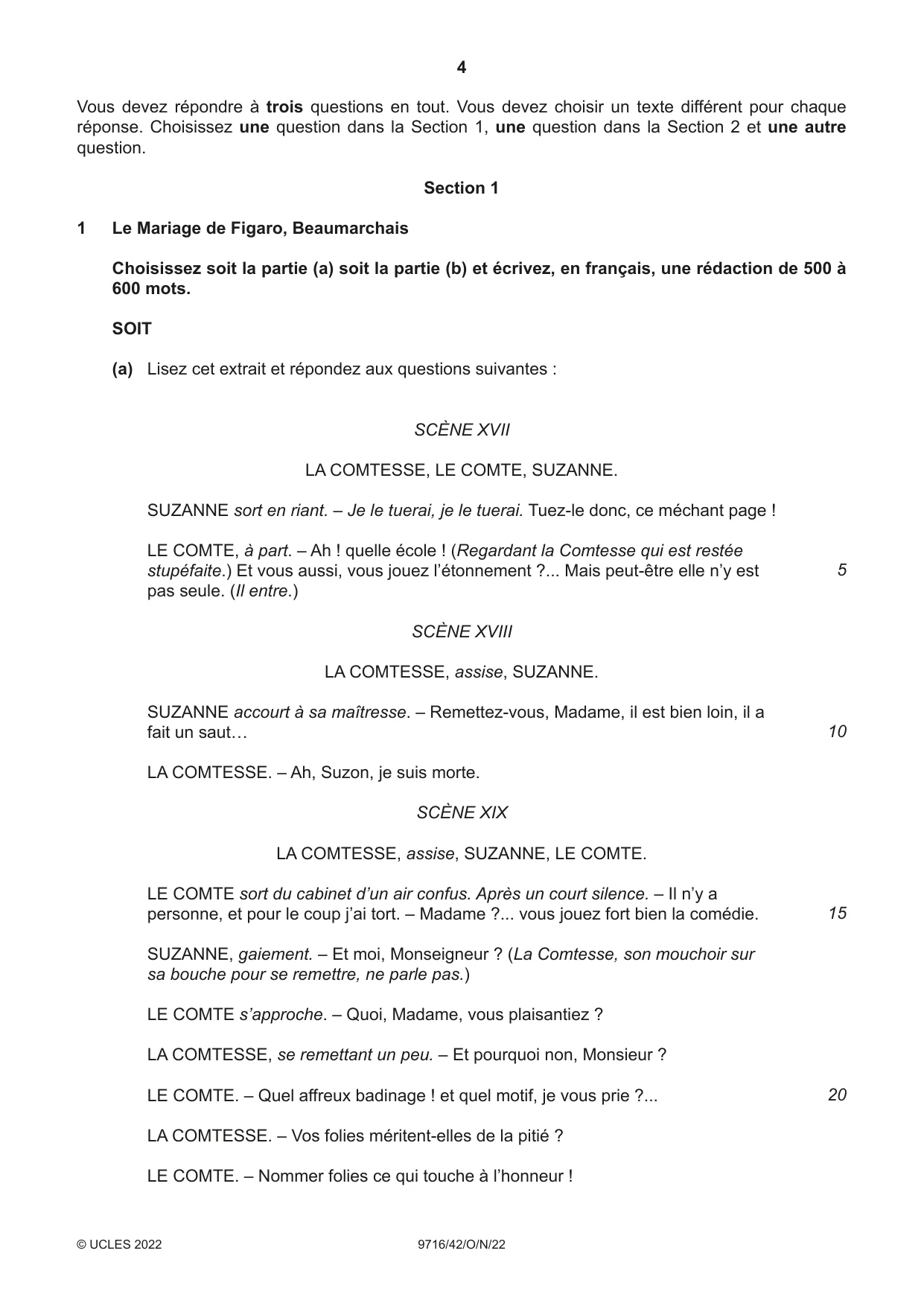 Cambridge A Level French (A Level only) 9716 2022 Oct/Nov Paper 4 · Variant 2 question paper, page 4 of 12