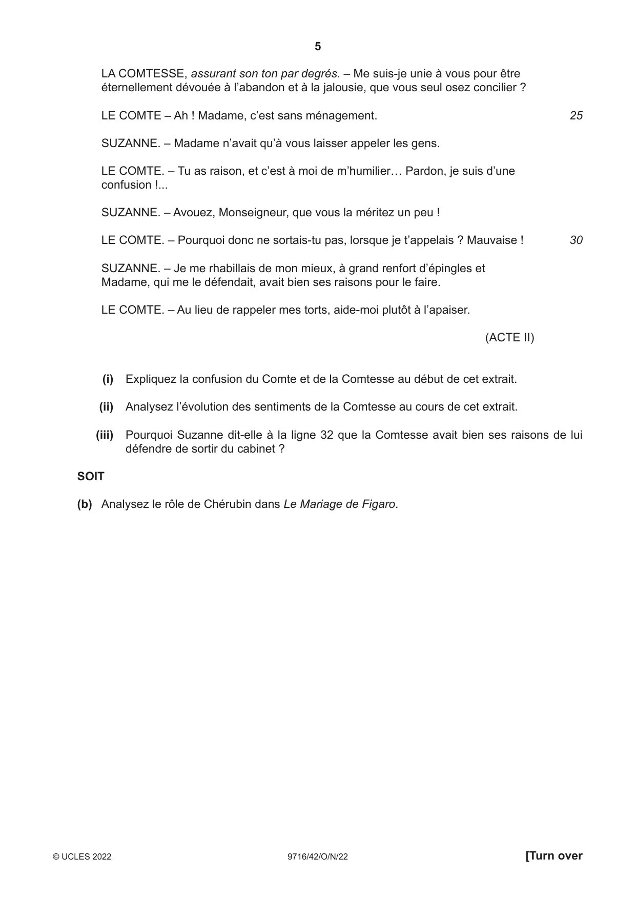 Cambridge A Level French (A Level only) 9716 2022 Oct/Nov Paper 4 · Variant 2 question paper, page 5 of 12