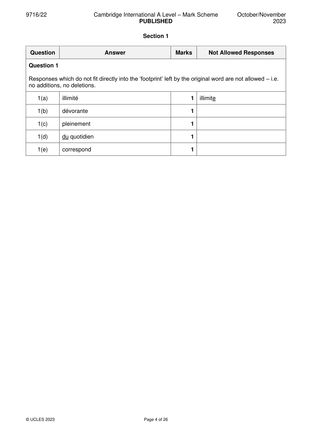 Mark scheme, page 4 of 26