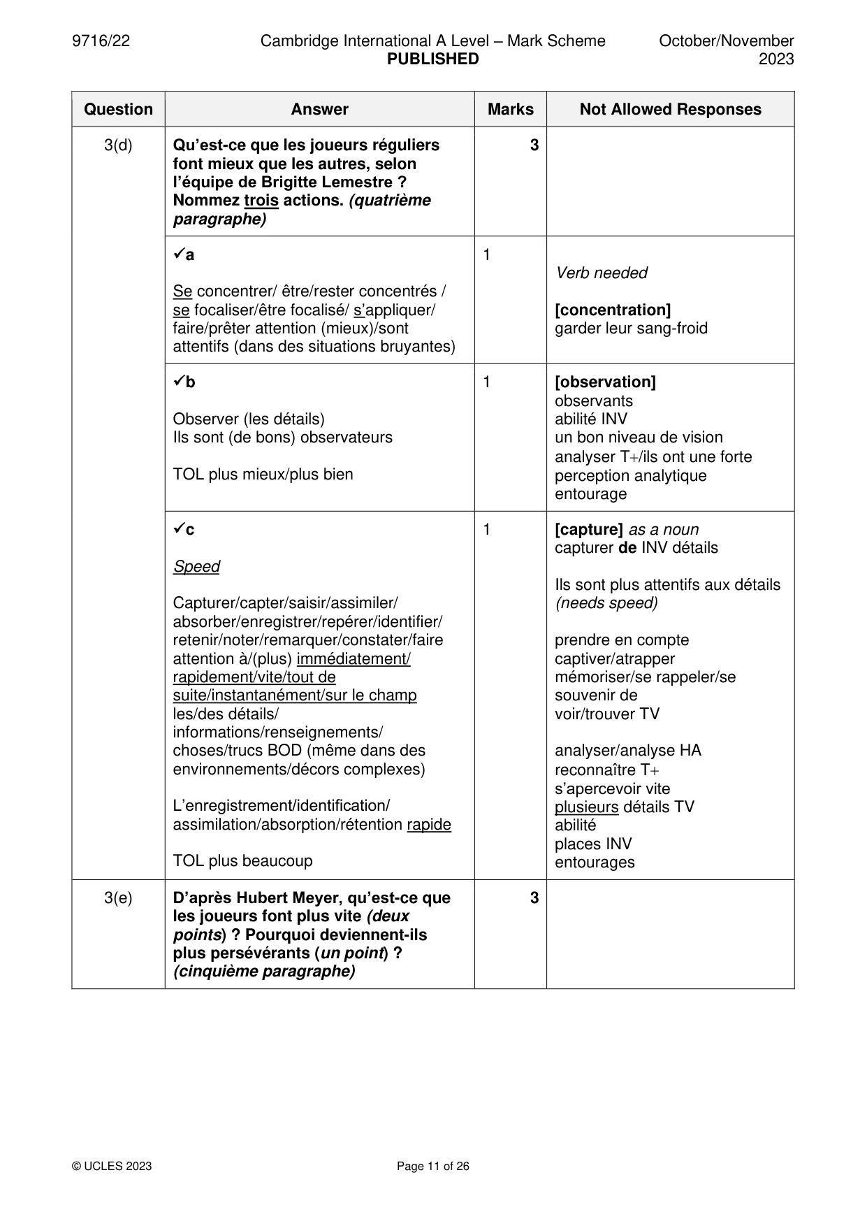 Mark scheme, page 11 of 26