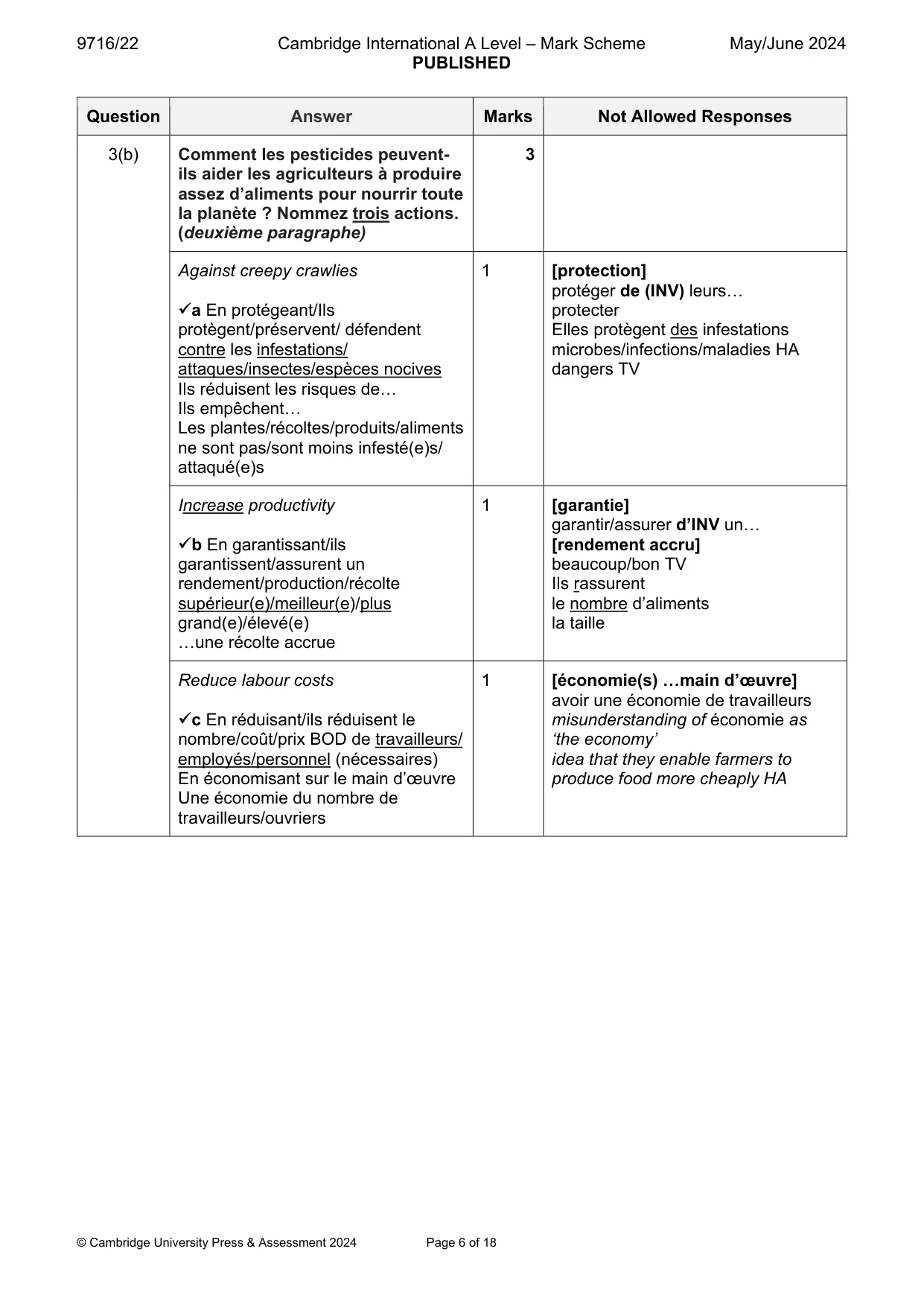 Mark scheme, page 6 of 18