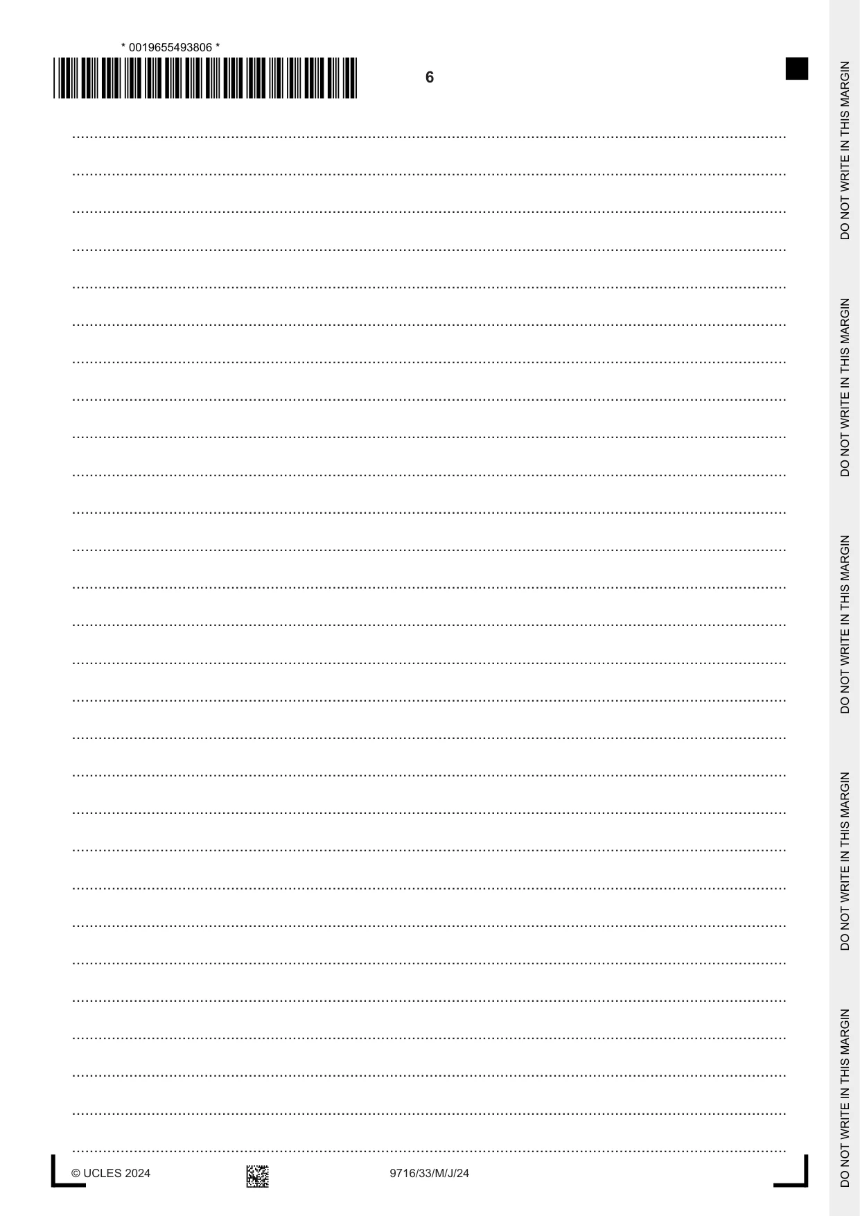 Cambridge A Level French (A Level only) 9716 2024 May/June Paper 3 · Variant 3 question paper, page 6 of 8