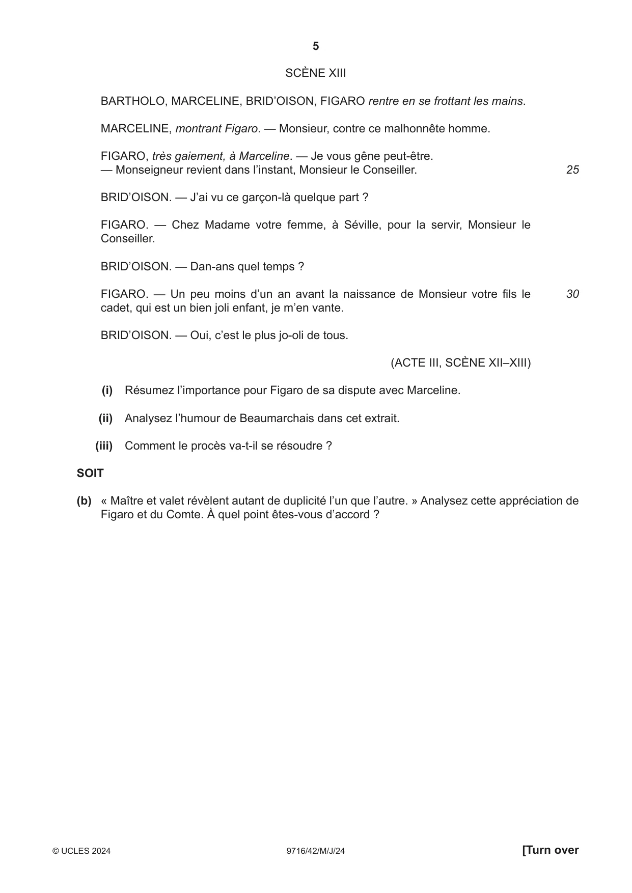 Cambridge A Level French (A Level only) 9716 2024 May/June Paper 4 · Variant 2 question paper, page 5 of 12