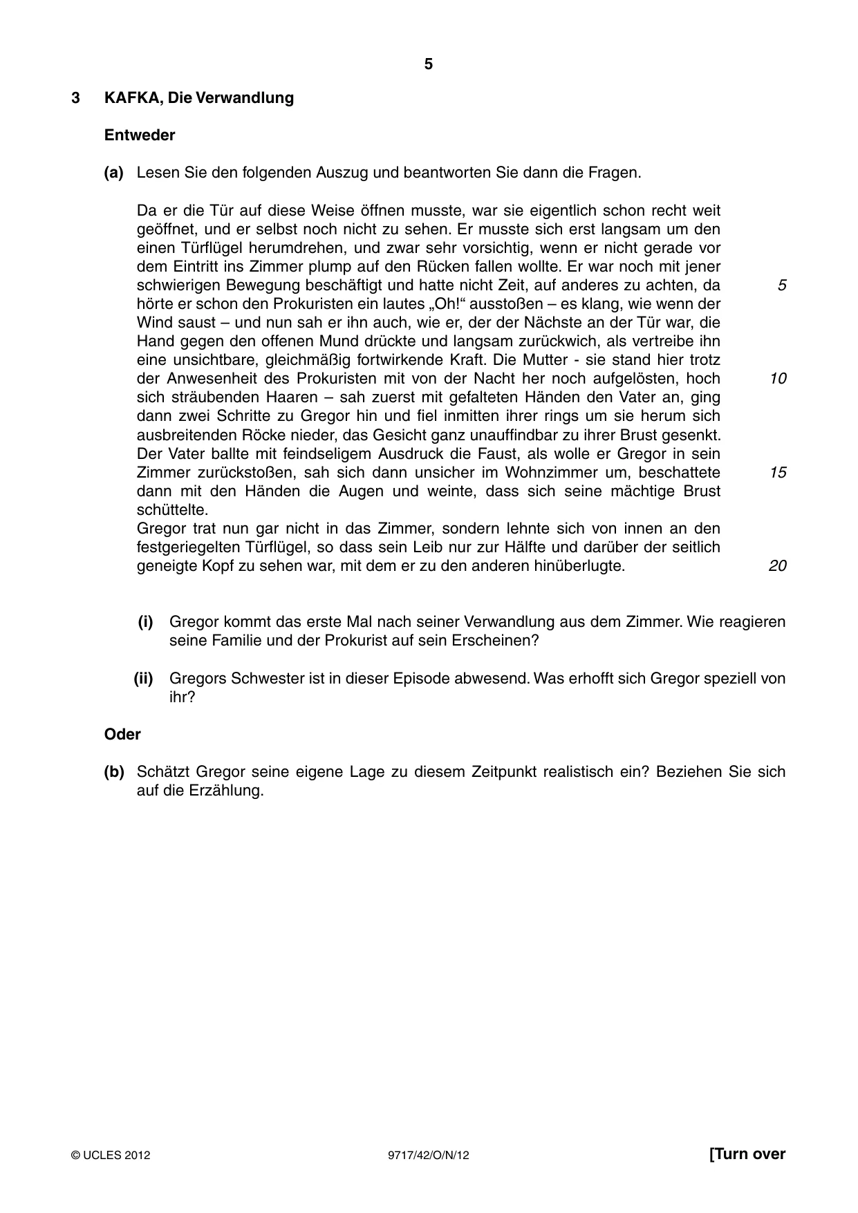 Cambridge A Level German (A Level only) 9717 2012 Oct/Nov Paper 4 · Variant 2 question paper, page 5 of 8