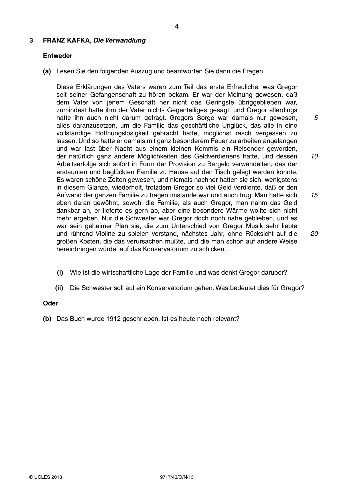 Cambridge A Level German (A Level only) 9717 2013 Oct/Nov Paper 4 · Variant 3 question paper, page 4 of 8