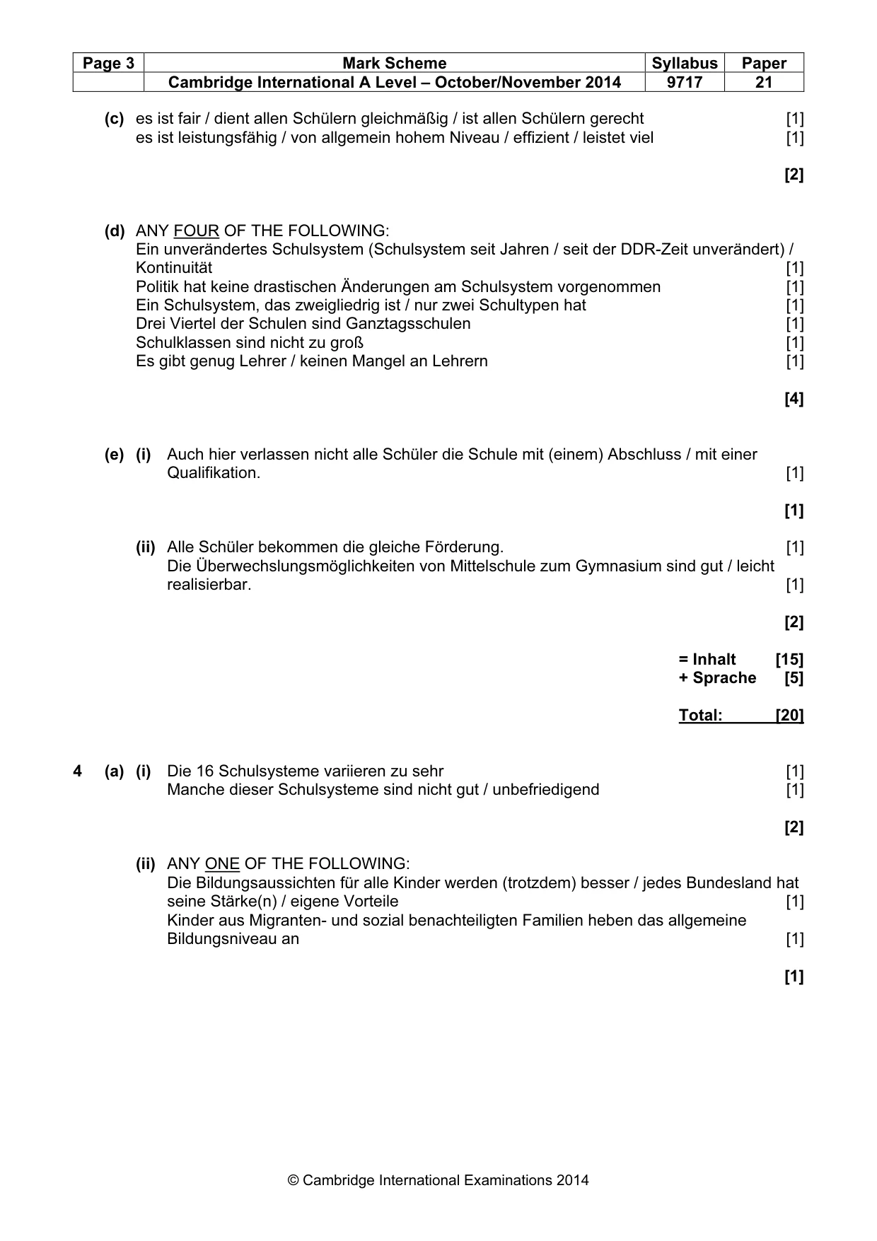 Mark scheme, page 3 of 7