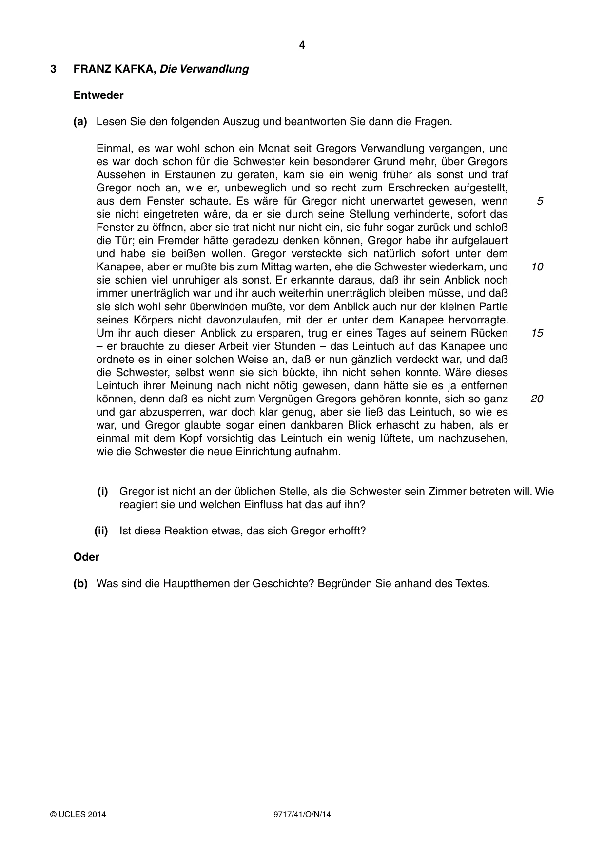 Cambridge A Level German (A Level only) 9717 2014 Oct/Nov Paper 4 · Variant 1 question paper, page 4 of 8