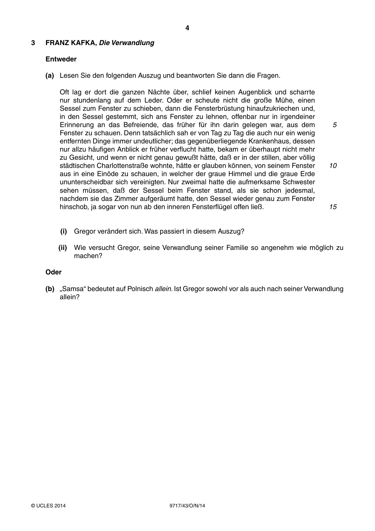 Cambridge A Level German (A Level only) 9717 2014 Oct/Nov Paper 4 · Variant 3 question paper, page 4 of 8