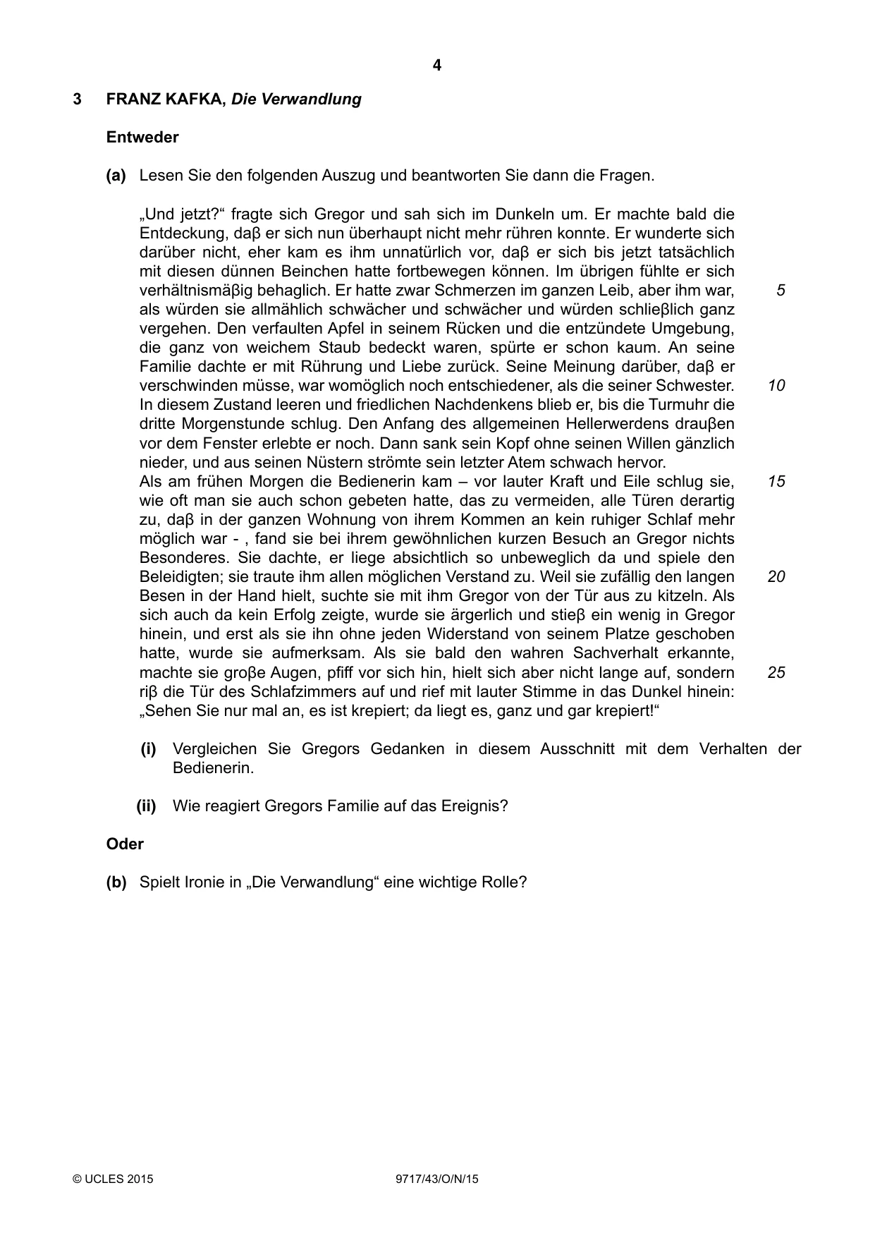 Cambridge A Level German (A Level only) 9717 2015 Oct/Nov Paper 4 · Variant 3 question paper, page 4 of 8