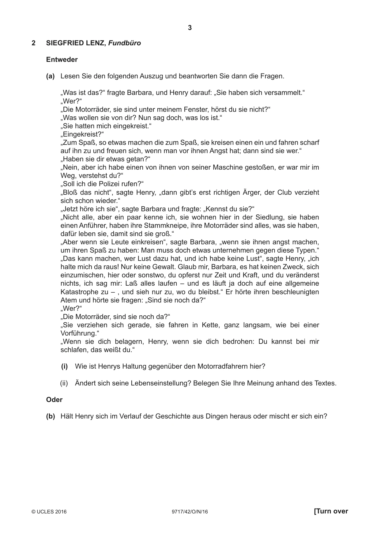 Cambridge A Level German (A Level only) 9717 2016 Oct/Nov Paper 4 · Variant 2 question paper, page 3 of 8
