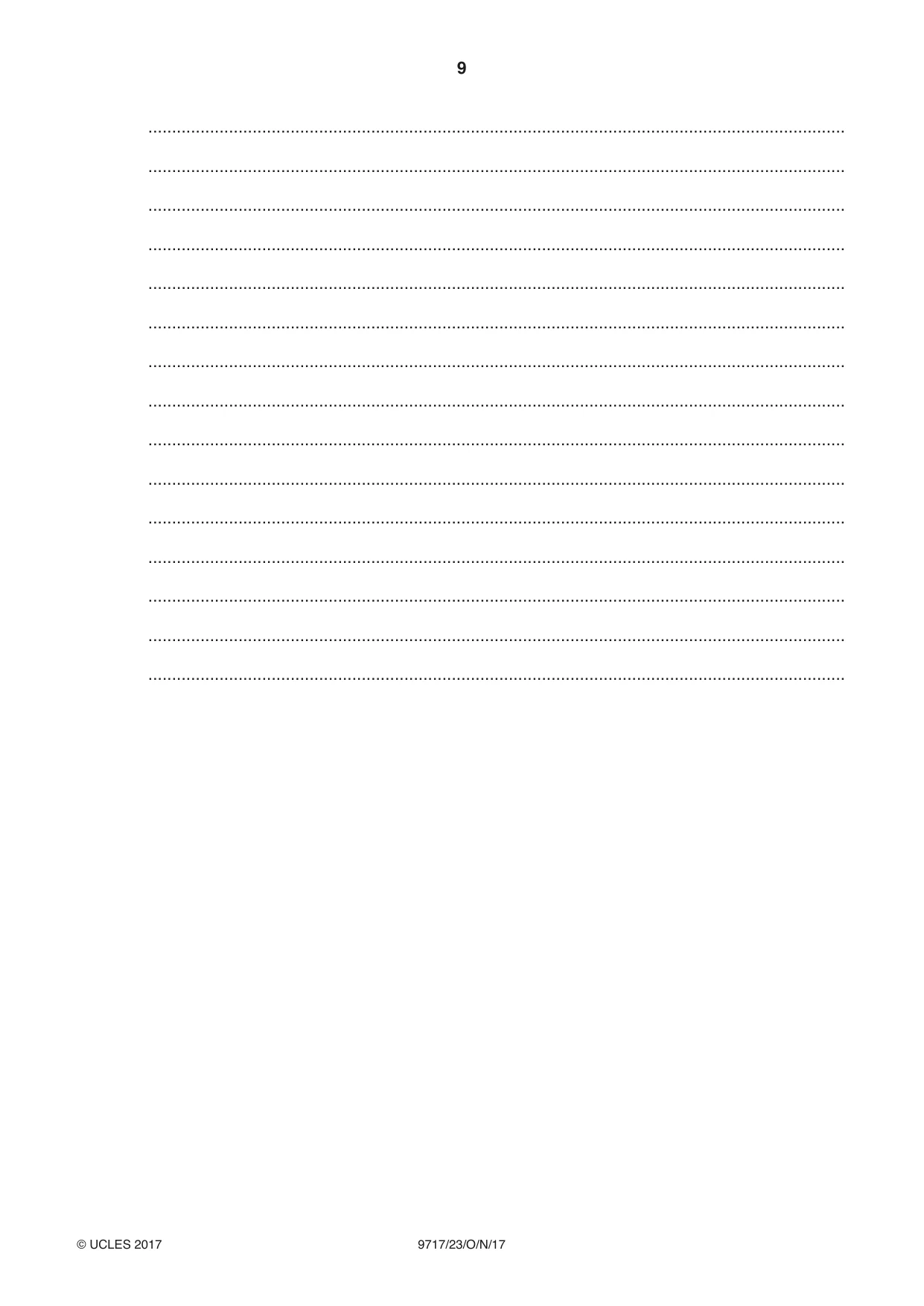 Cambridge A Level German (A Level only) 9717 2017 Oct/Nov Paper 2 · Variant 3 question paper, page 9 of 12