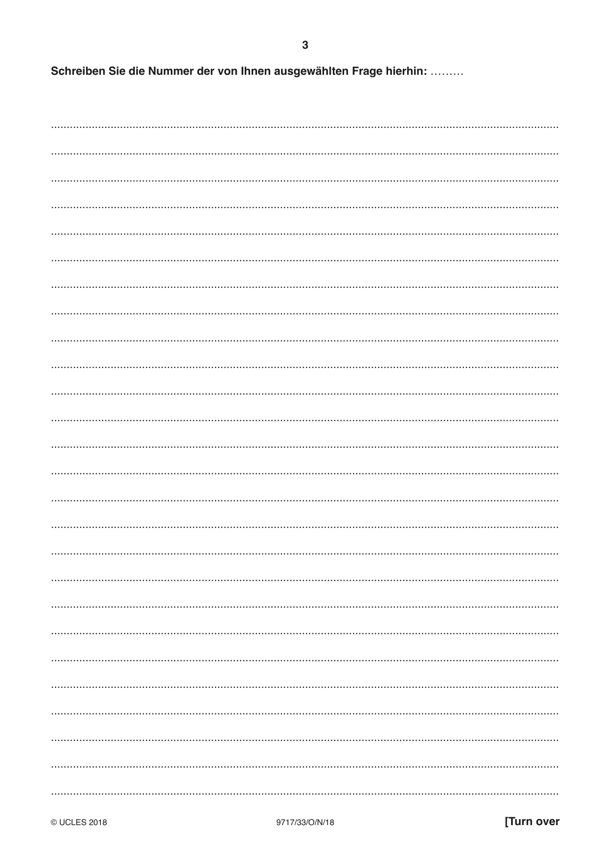 Cambridge A Level German (A Level only) 9717 2018 Oct/Nov Paper 3 · Variant 3 question paper, page 3 of 8