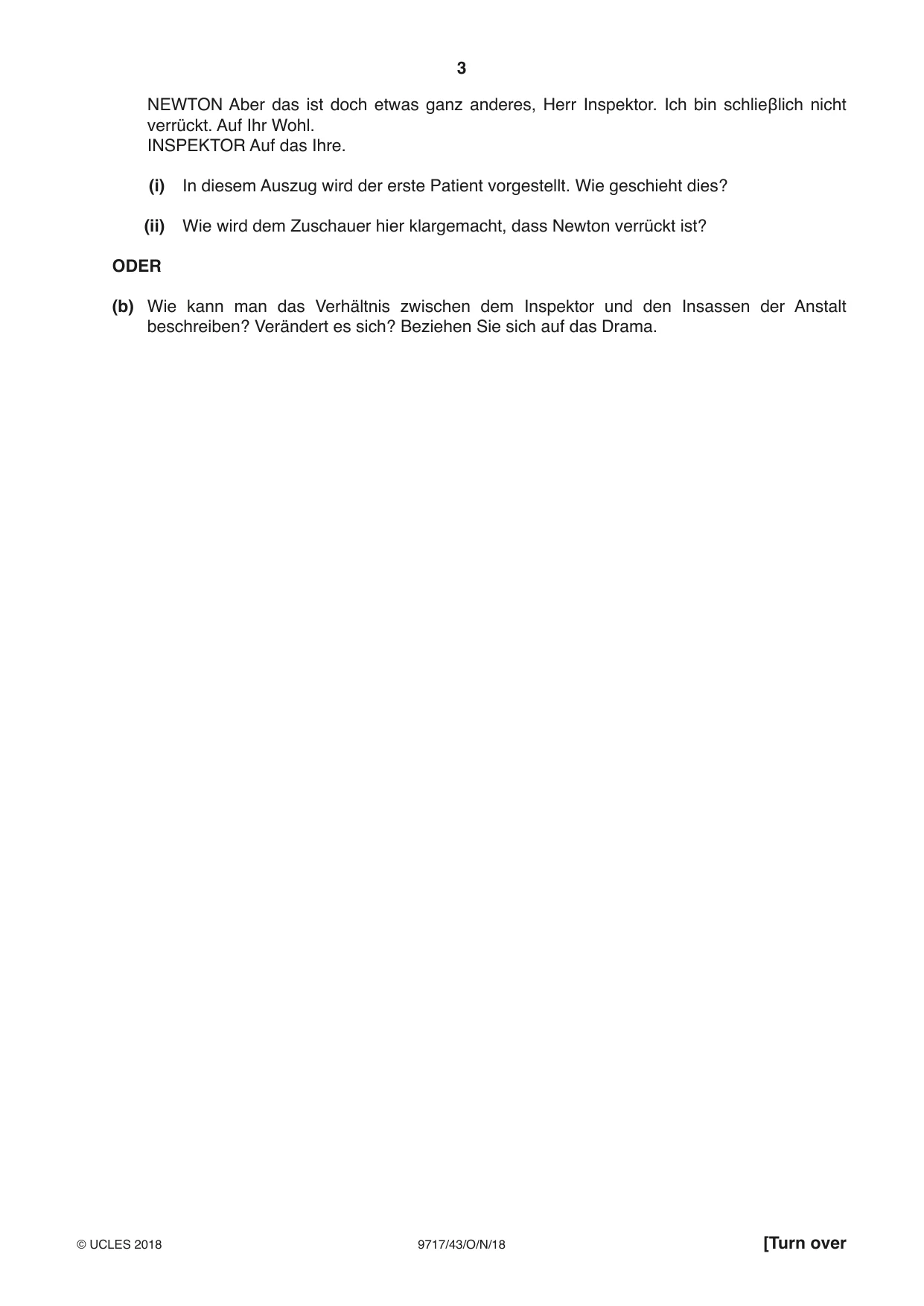 Cambridge A Level German (A Level only) 9717 2018 Oct/Nov Paper 4 · Variant 3 question paper, page 3 of 8
