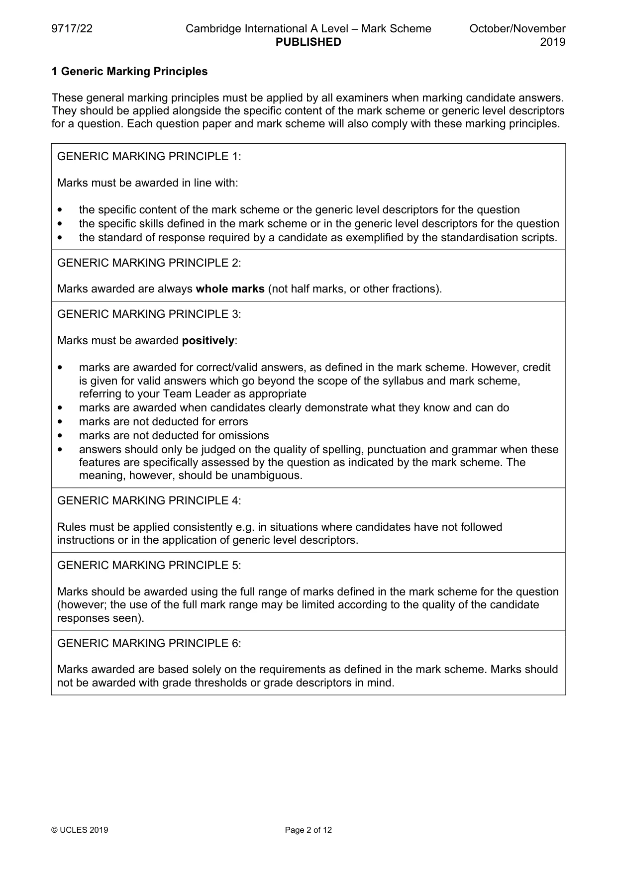 Mark scheme, page 2 of 12