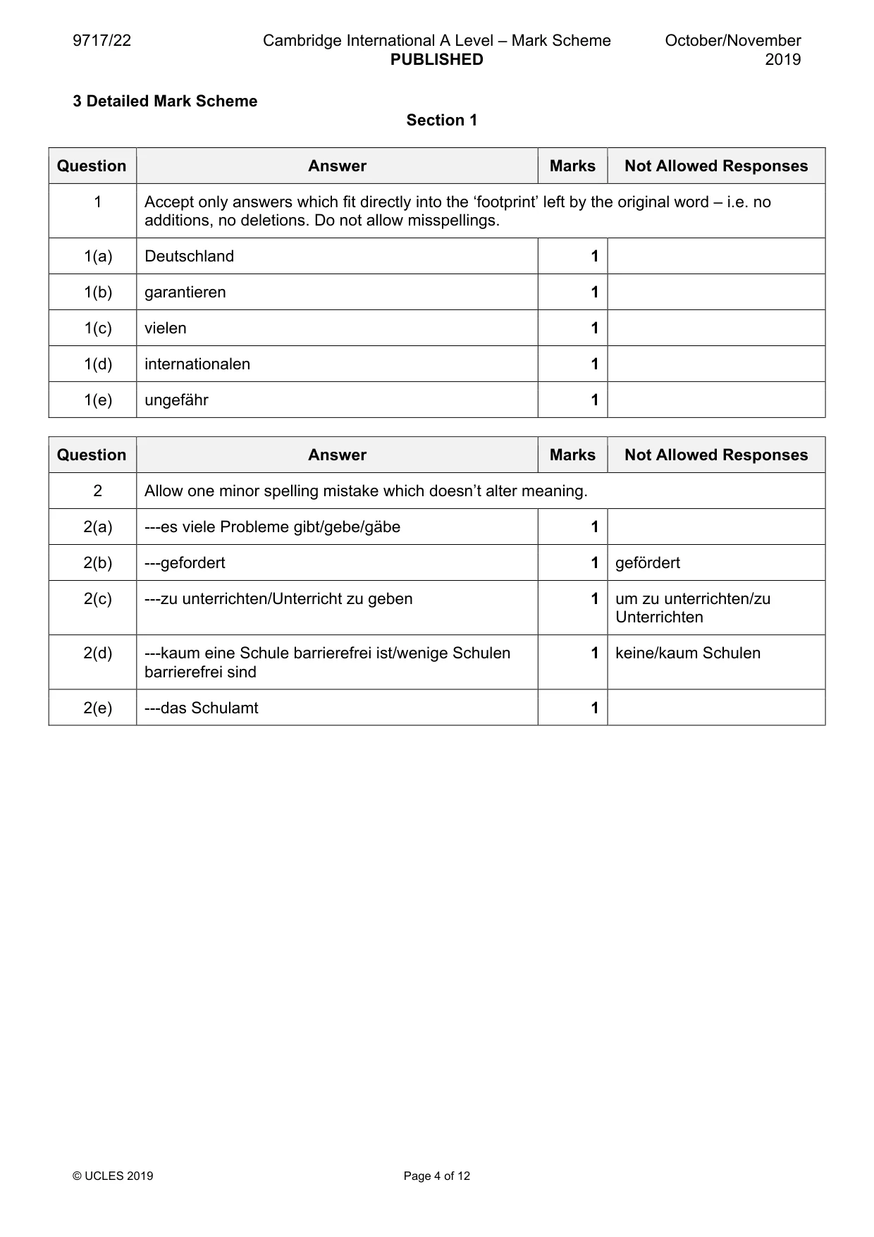 Mark scheme, page 4 of 12