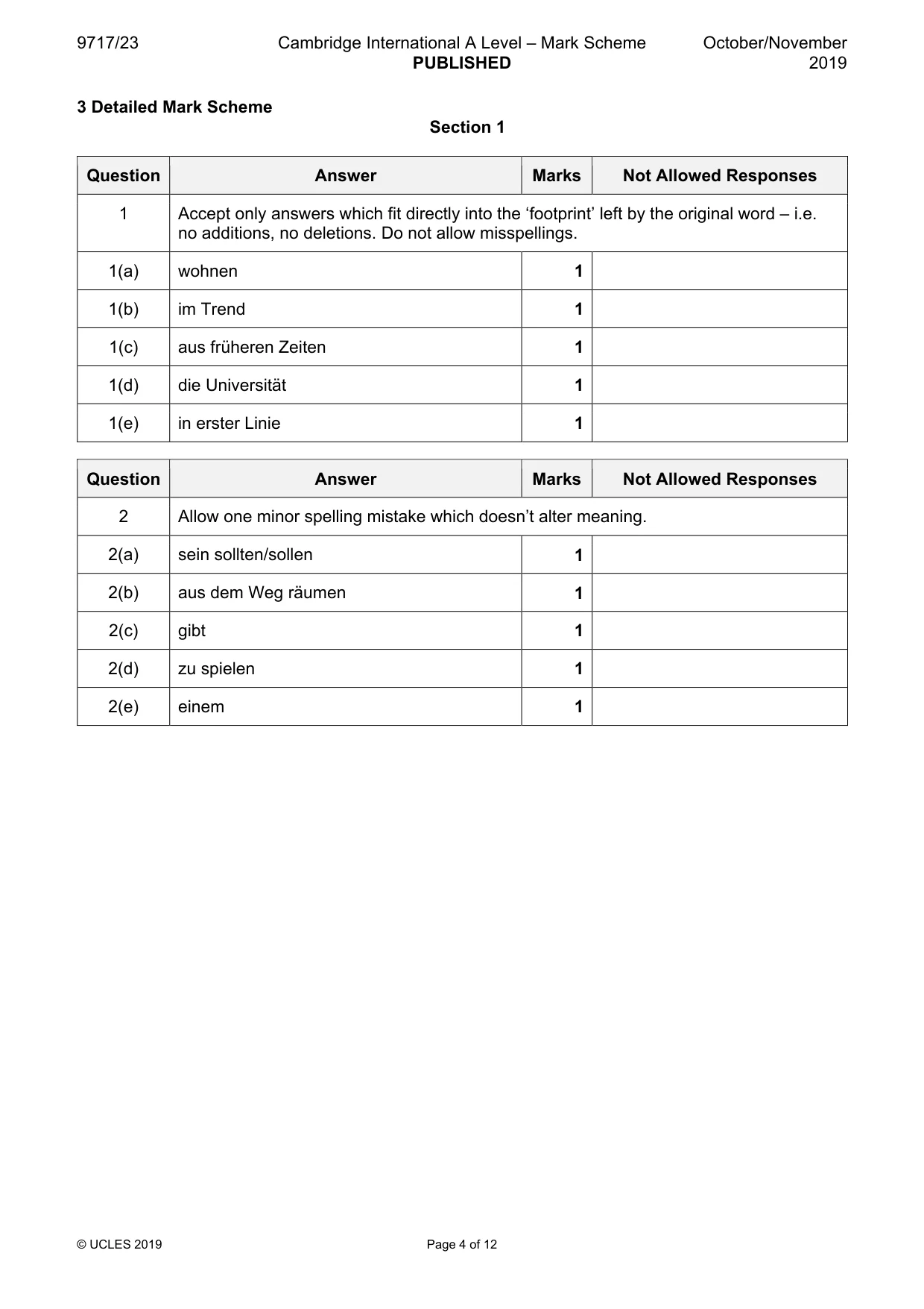 Mark scheme, page 4 of 12