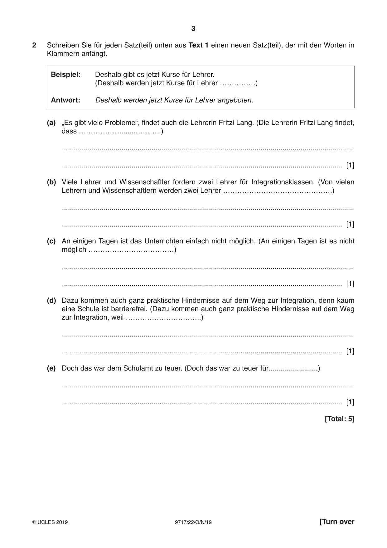 Cambridge A Level German (A Level only) 9717 2019 Oct/Nov Paper 2 · Variant 2 question paper, page 3 of 12