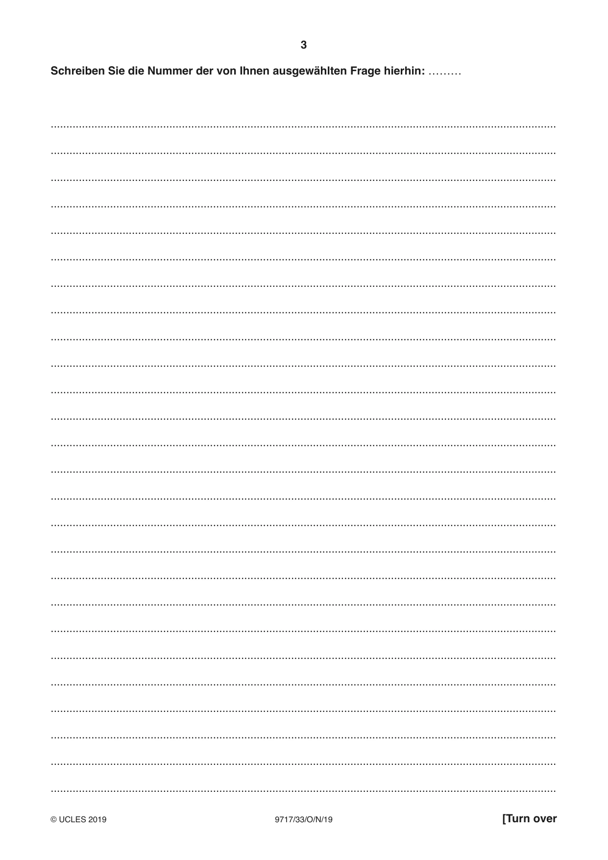 Cambridge A Level German (A Level only) 9717 2019 Oct/Nov Paper 3 · Variant 3 question paper, page 3 of 8
