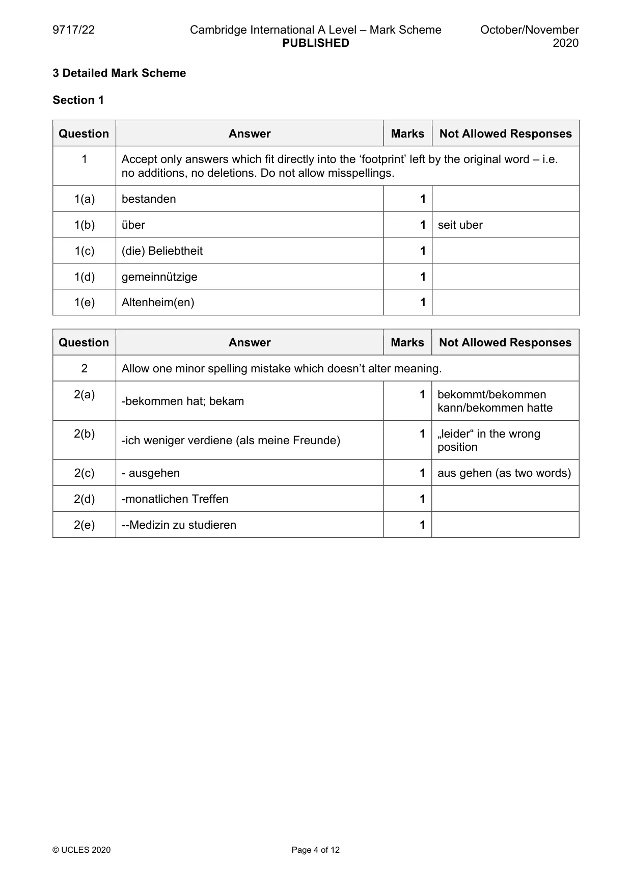 Mark scheme, page 4 of 12